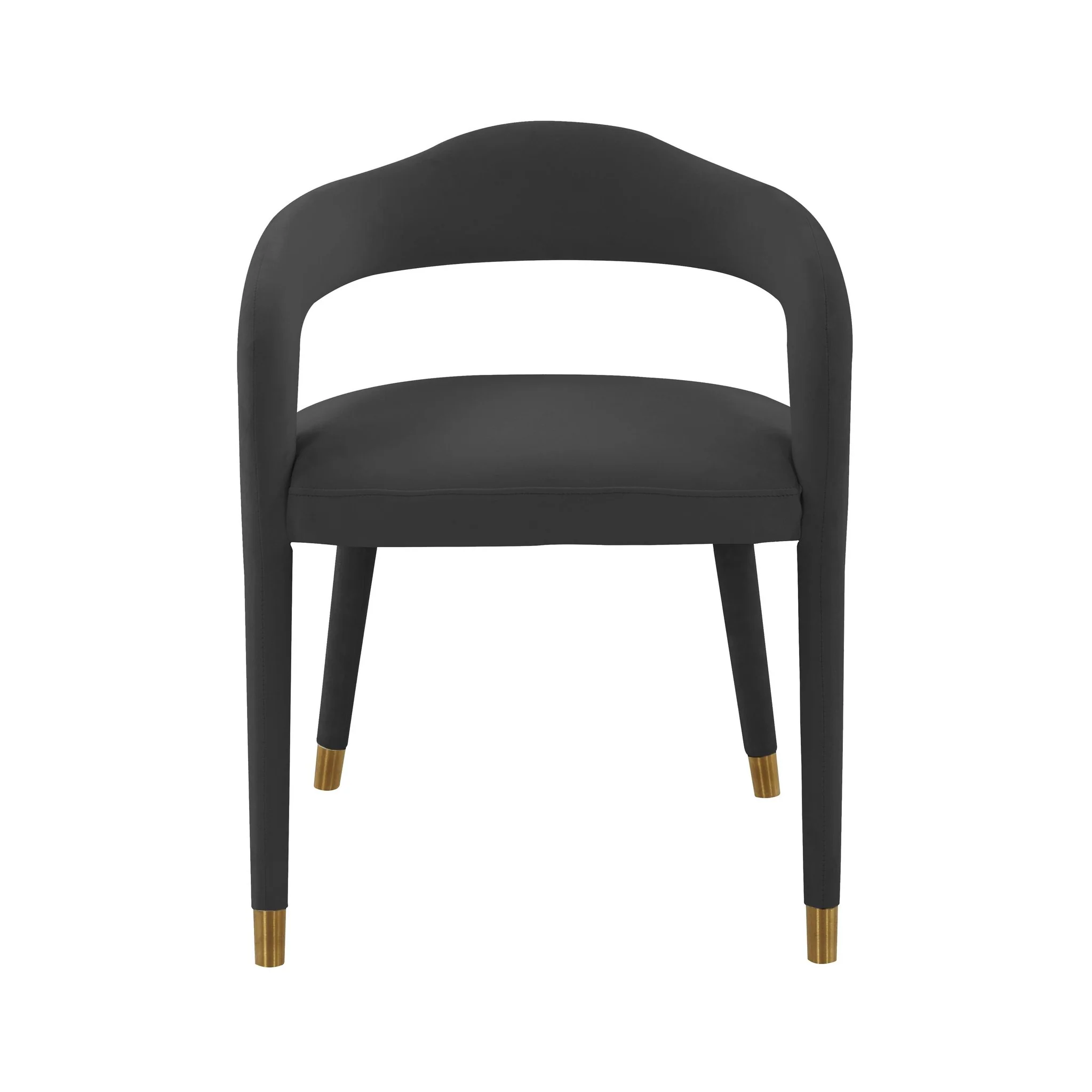 Lucia Black Velvet Dining Chair - Image 3