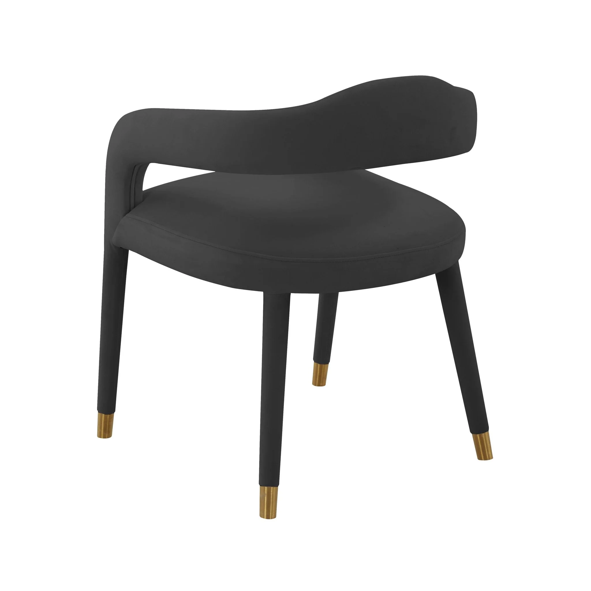 Lucia Black Velvet Dining Chair - Image 4