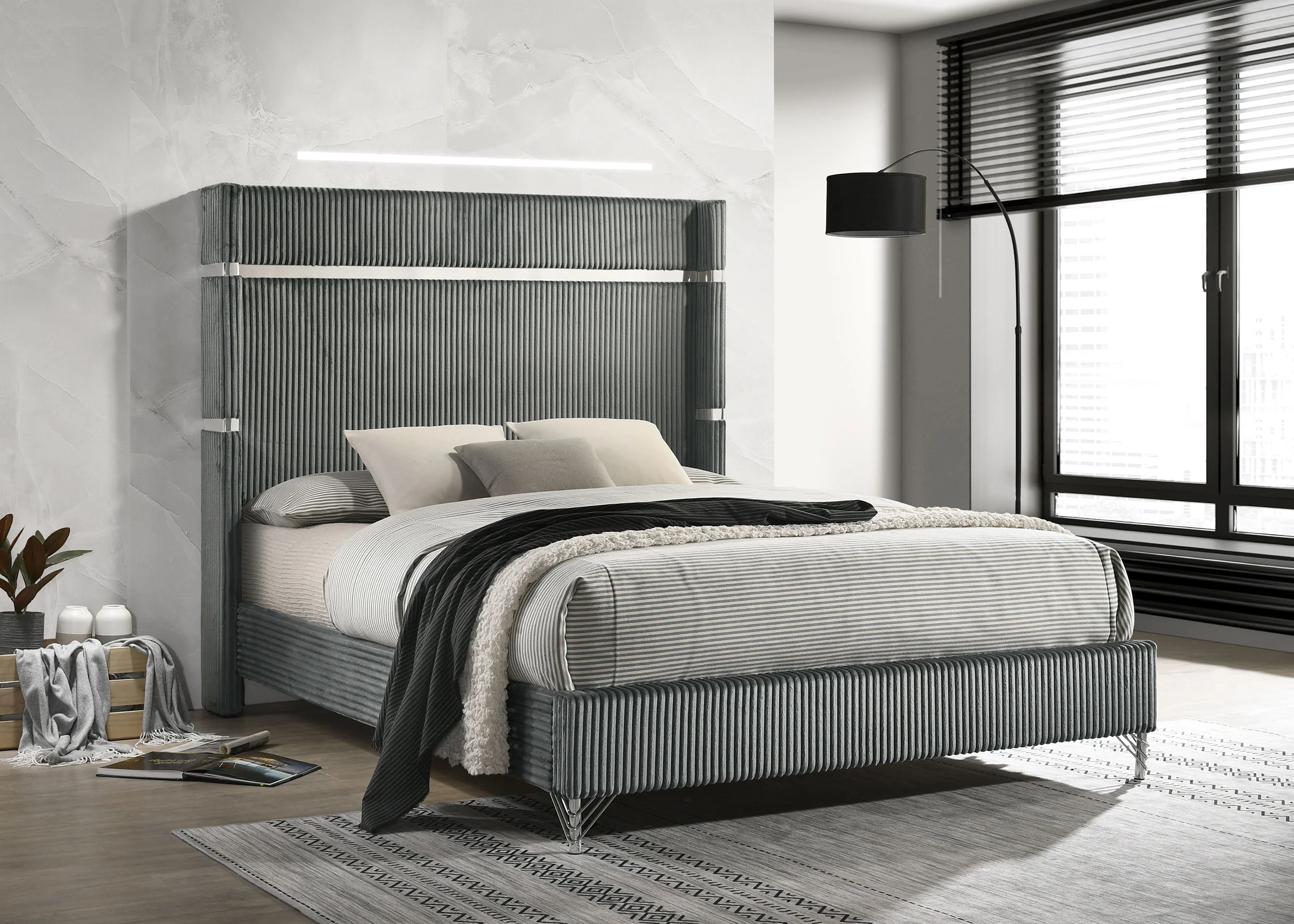 Lucia Wingback Bed - Image 9