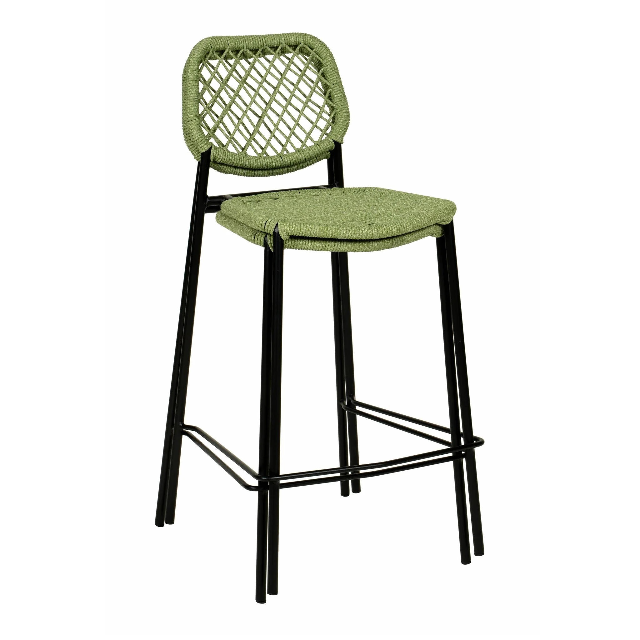 Lucy Green Dyed Cord Outdoor Counter Stool - Image 7