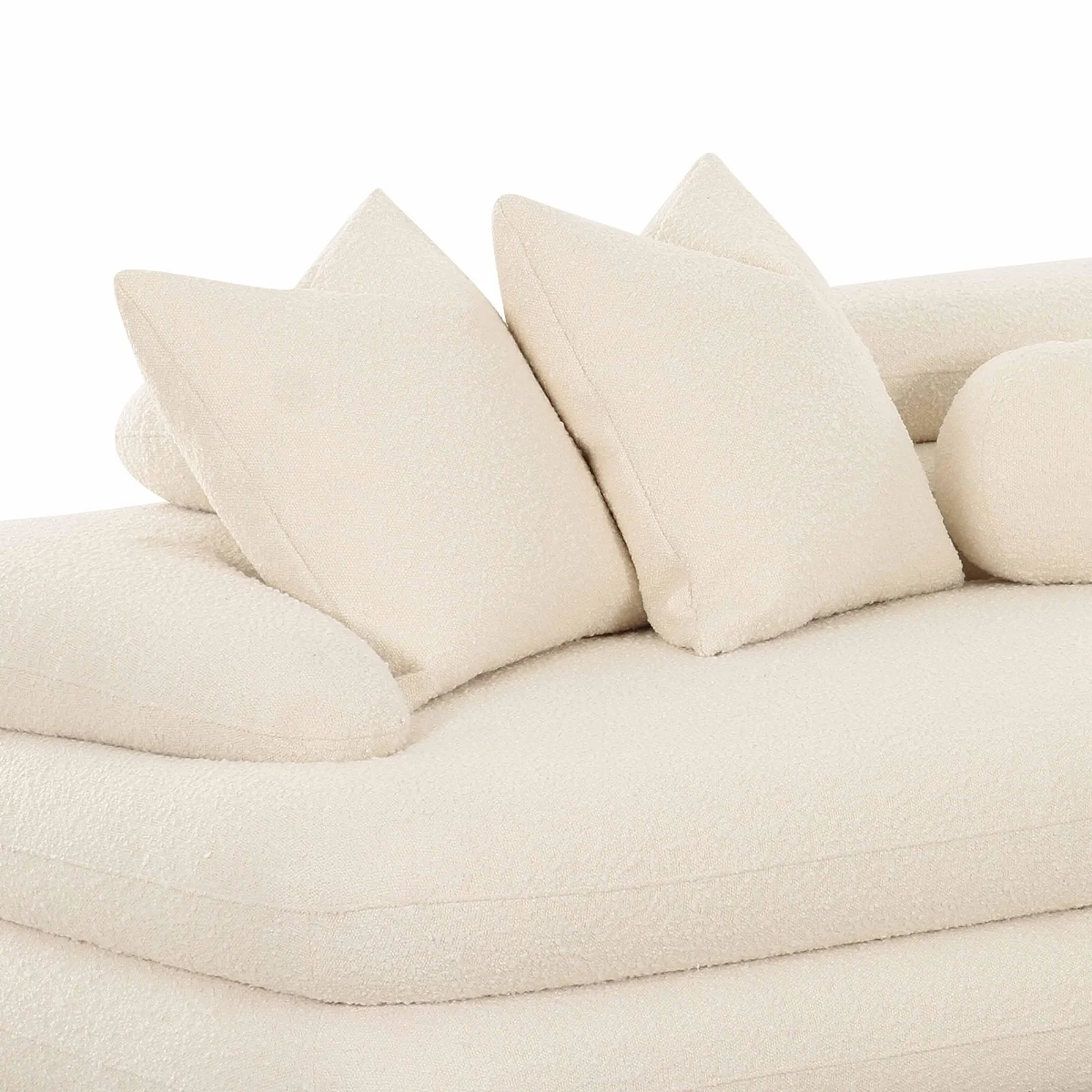 Lulu Cream Boucle Modular LAF Sectional - Image 5
