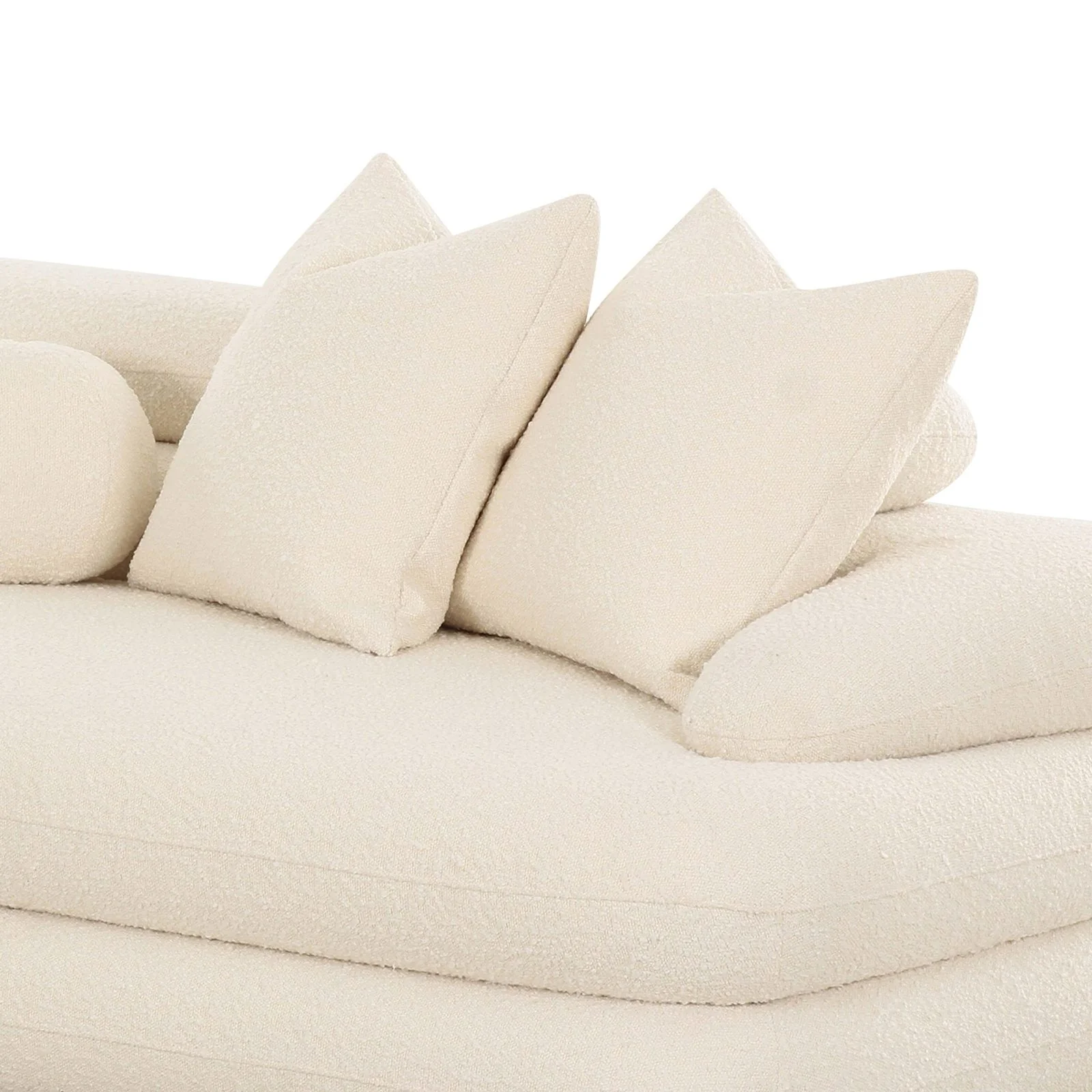Lulu Cream Boucle Modular RAF Sectional - Image 5