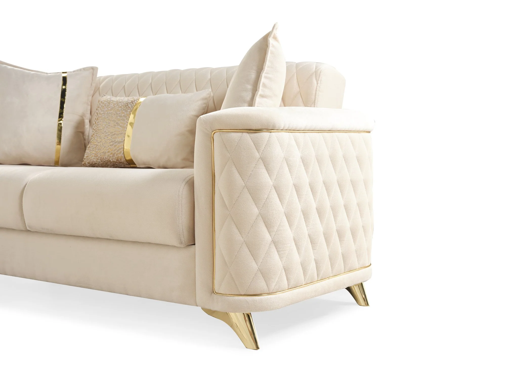 Luna 3 Pc Living Room set Ivory - Image 13