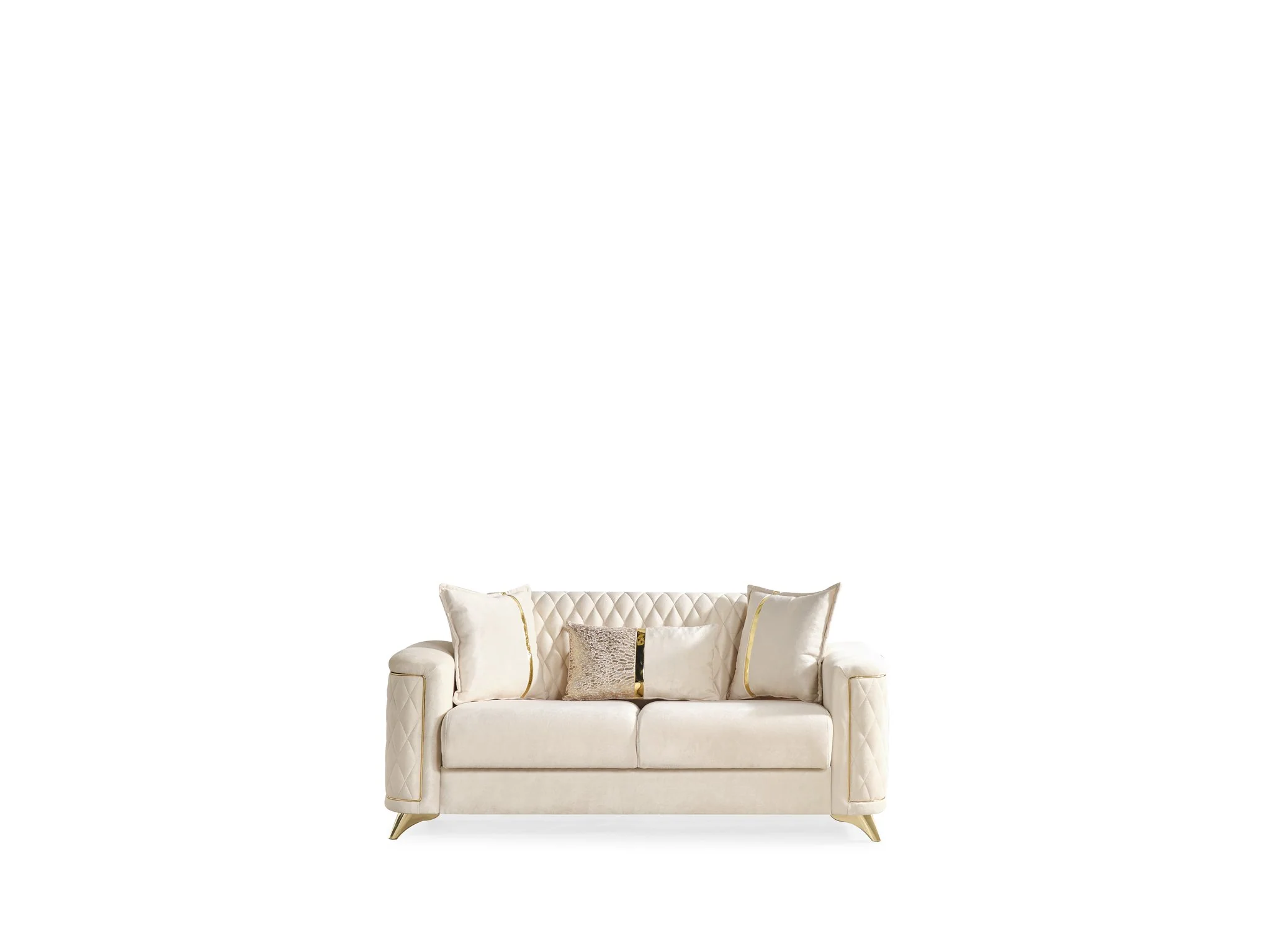 Luna 3 Pc Living Room set Ivory - Image 2
