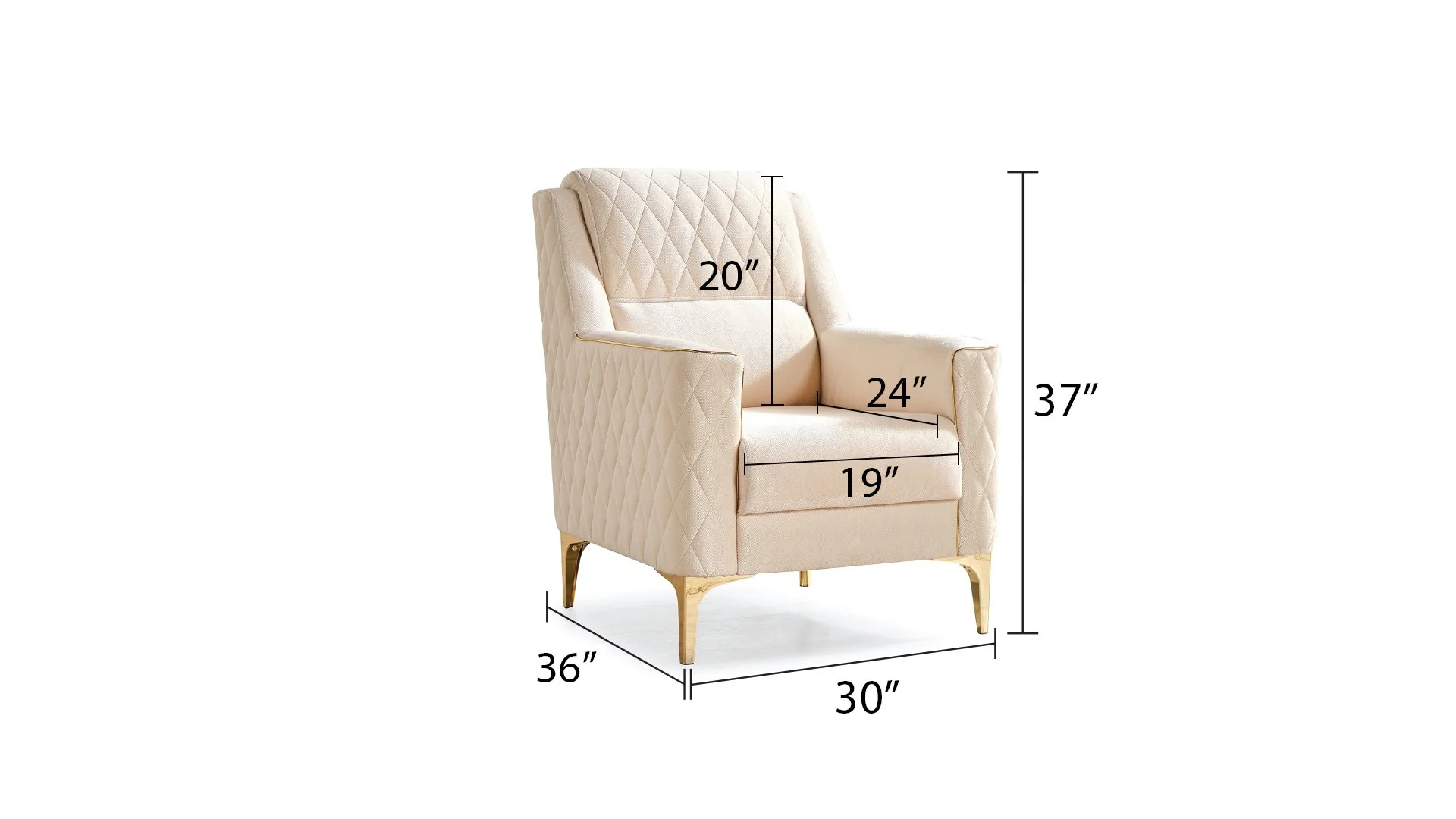 Luna Chair Ivory - Image 5