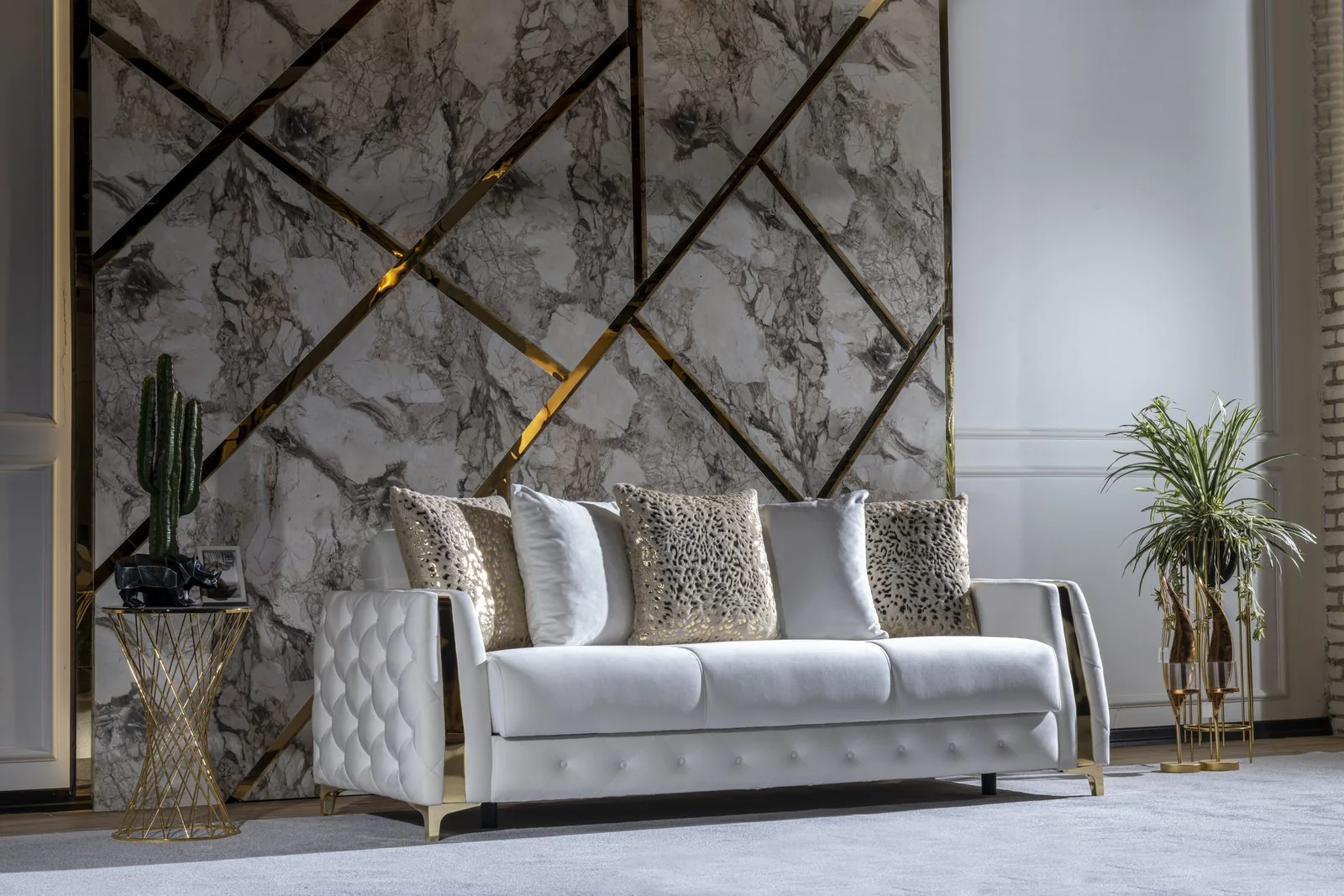 Lust 2PC Living Room Set Off White - Image 2