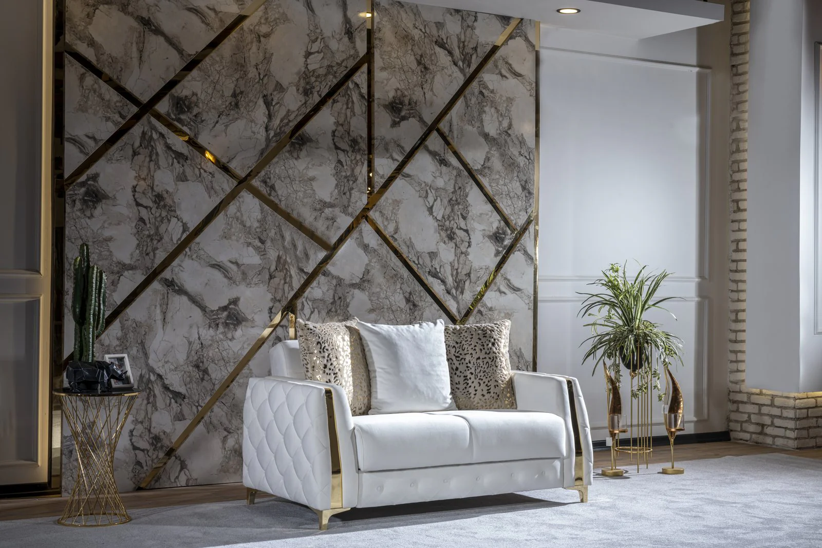 Lust 2PC Living Room Set Off White - Image 7