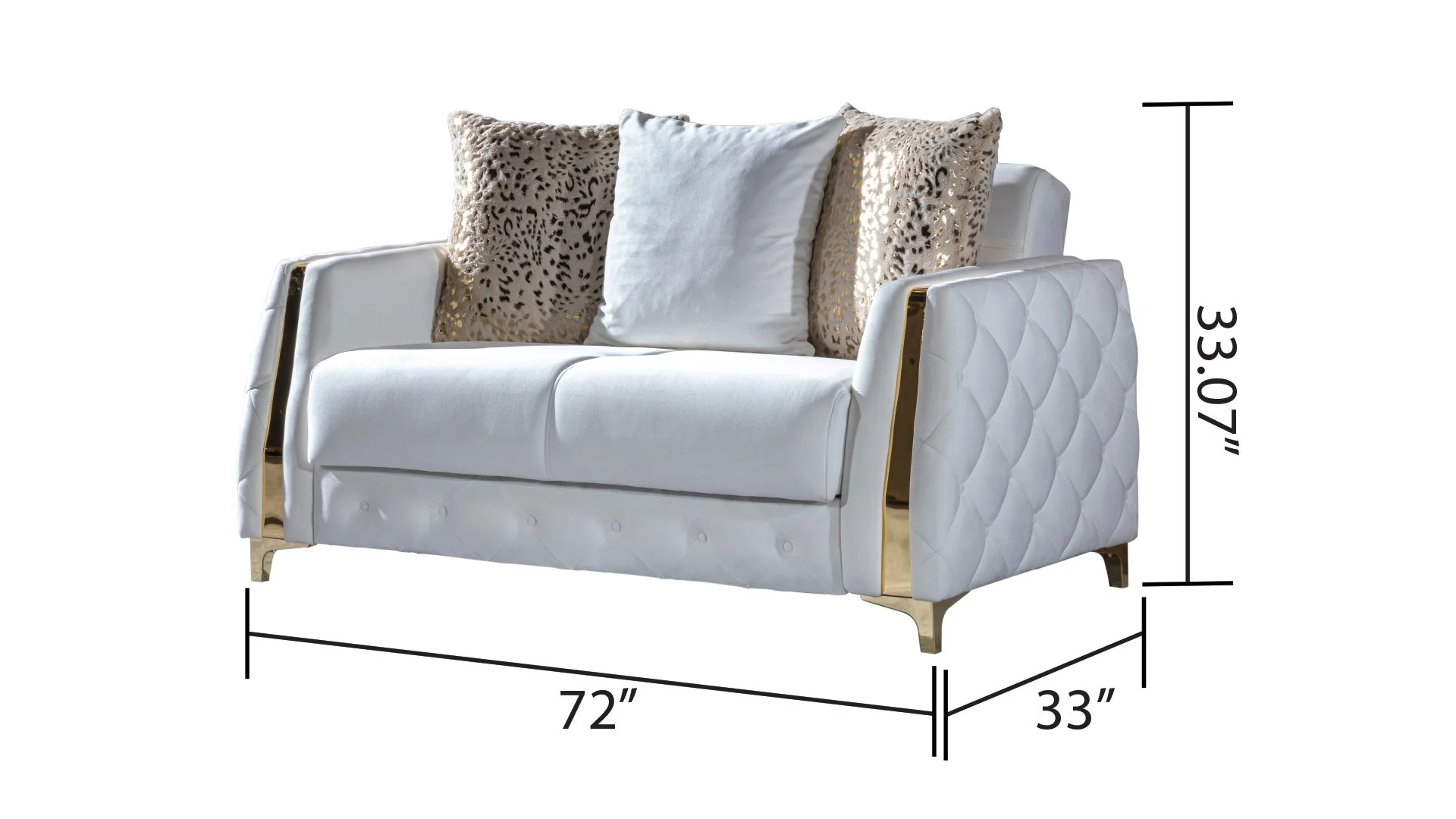 Lust 2PC Living Room Set Off White - Image 8
