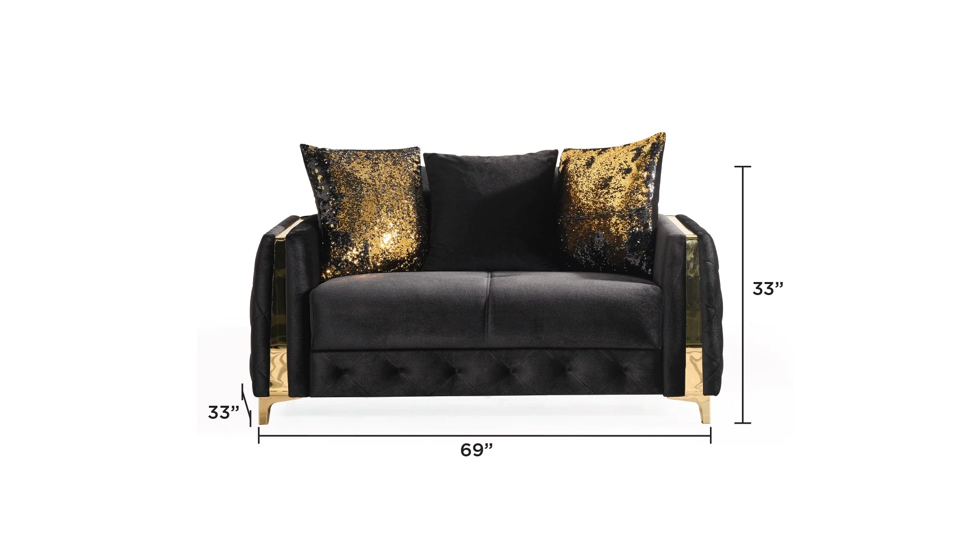 Lust Loveseat Black - Image 6