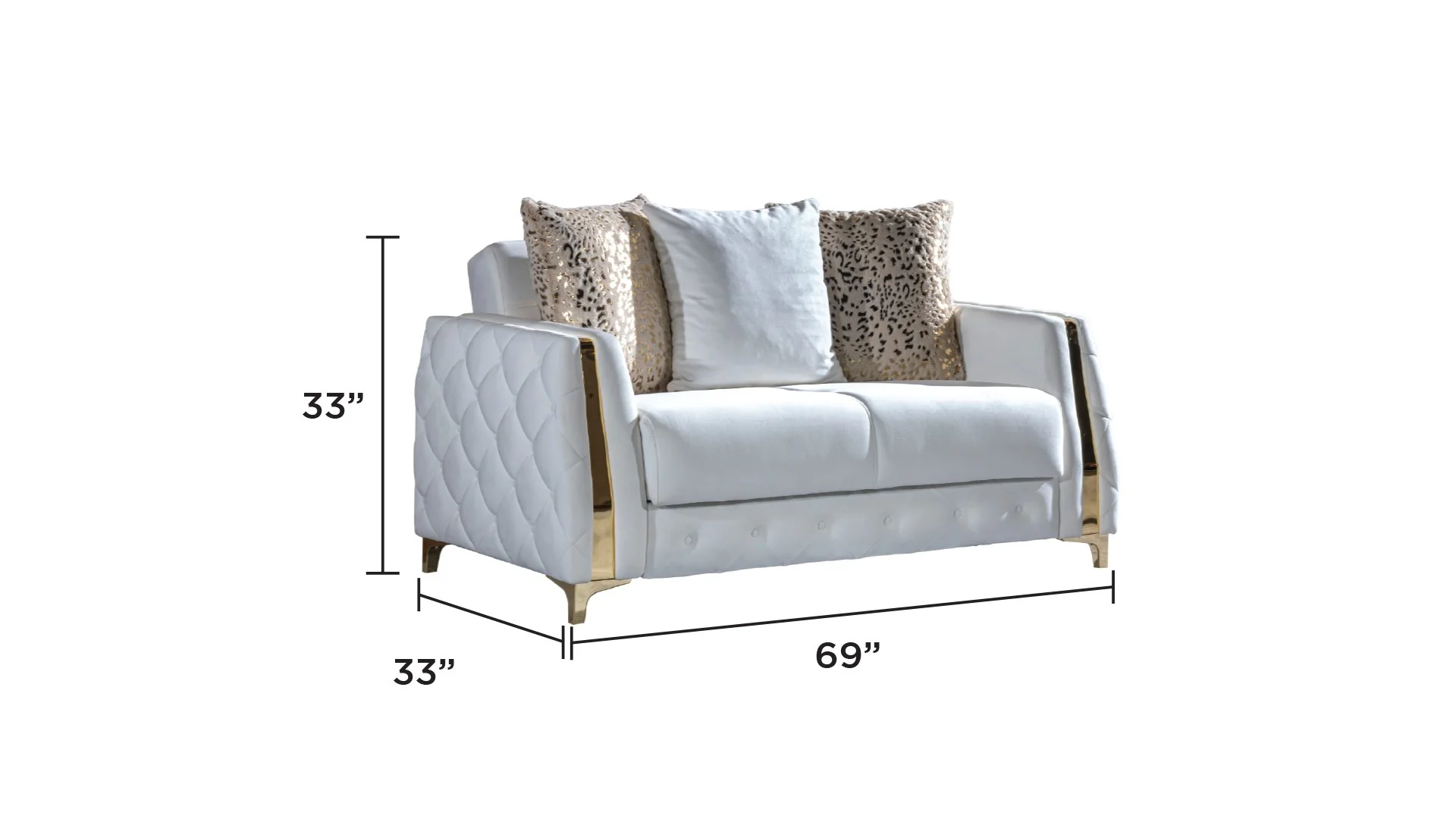 Lust Loveseat Off White - Image 7