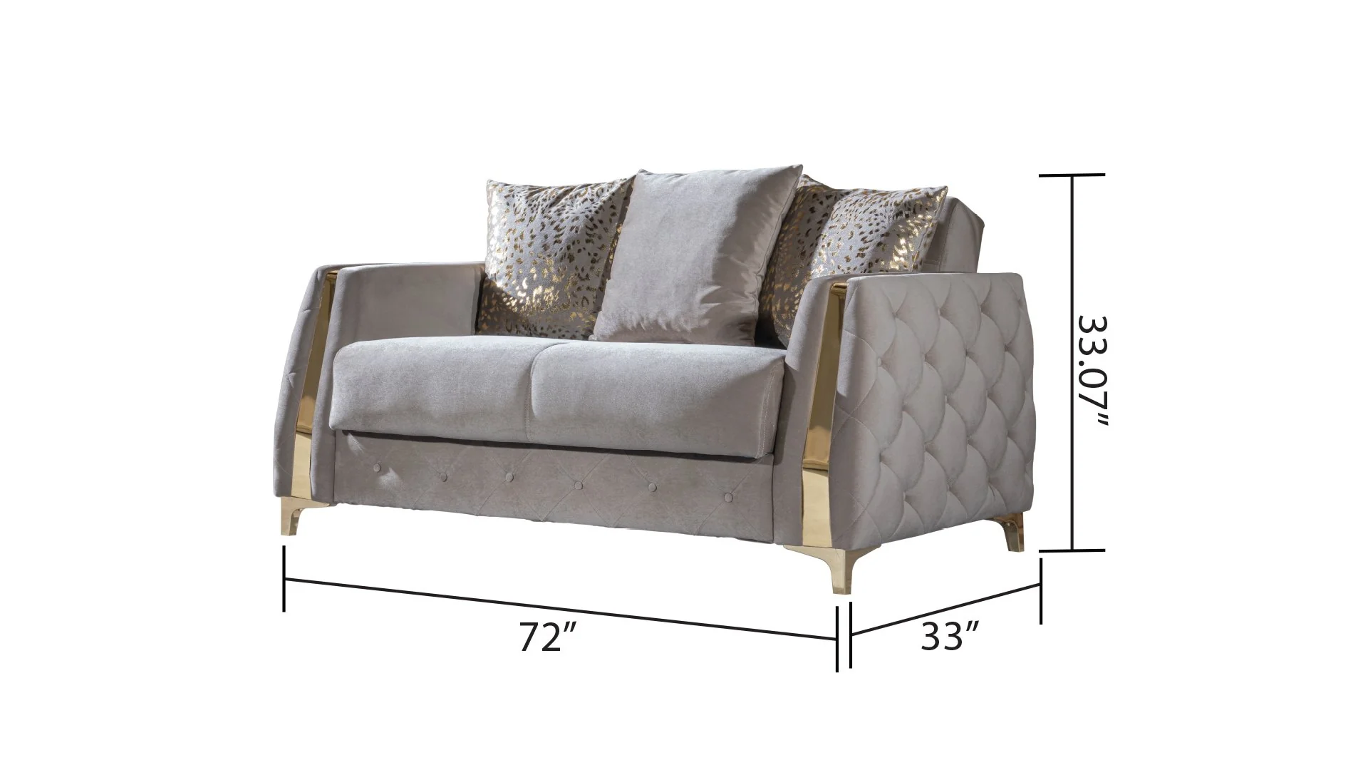 Lust Loveseat Taupe - Image 2