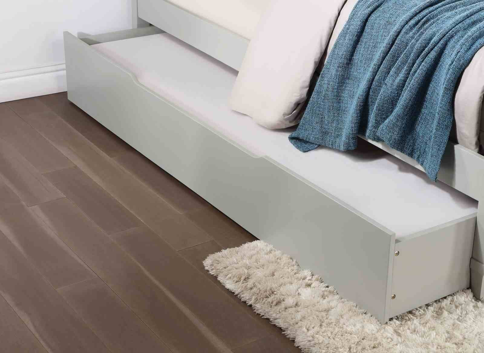 Lycorida Twin Bed w/ Trundle, Light Gray - Image 4
