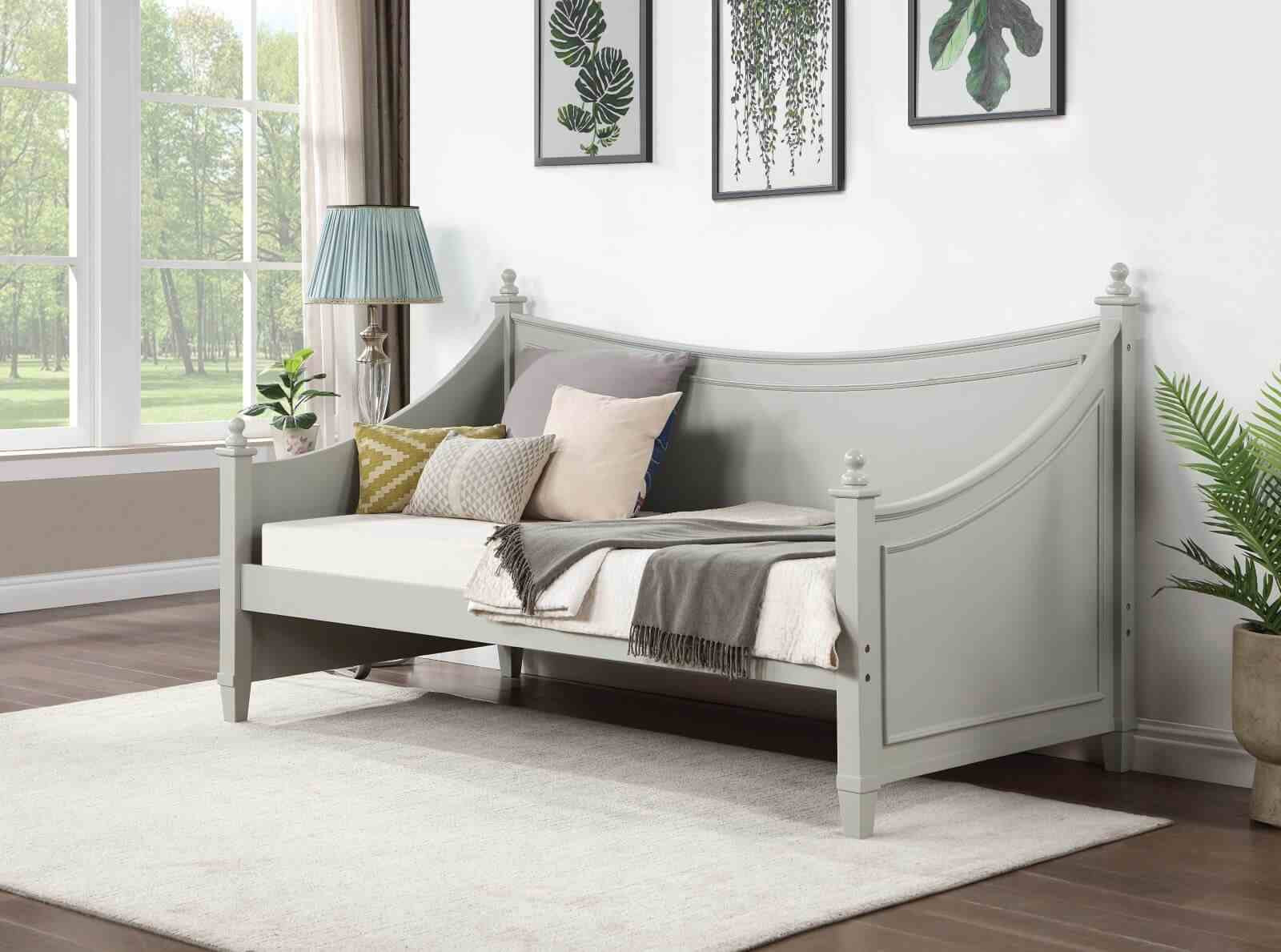 Lycoris Twin Daybed w/ Trundle, Light Gray - Image 3