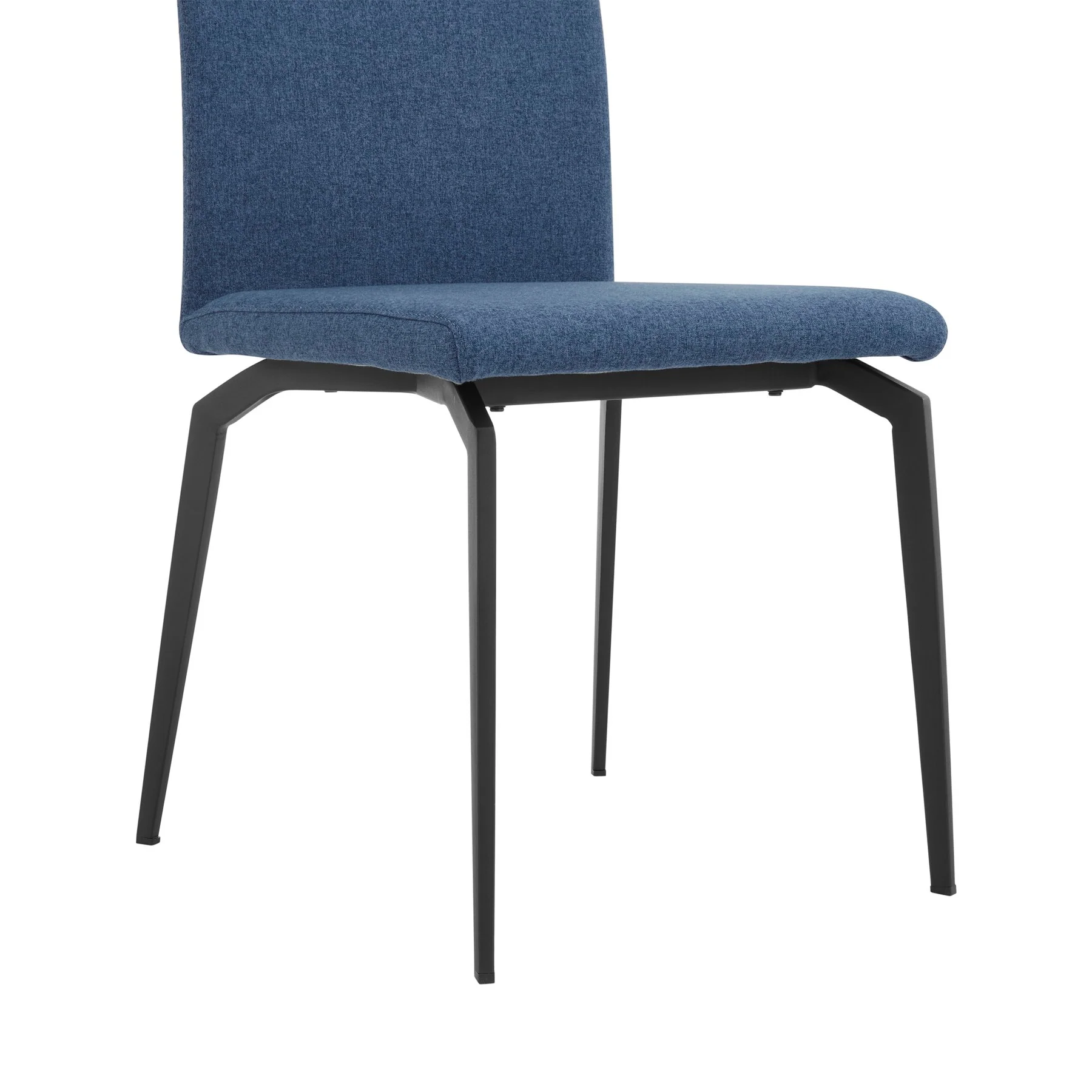 Lyon Blue Fabric and Metal Dining Room Chairs - Set of 2 - Image 4