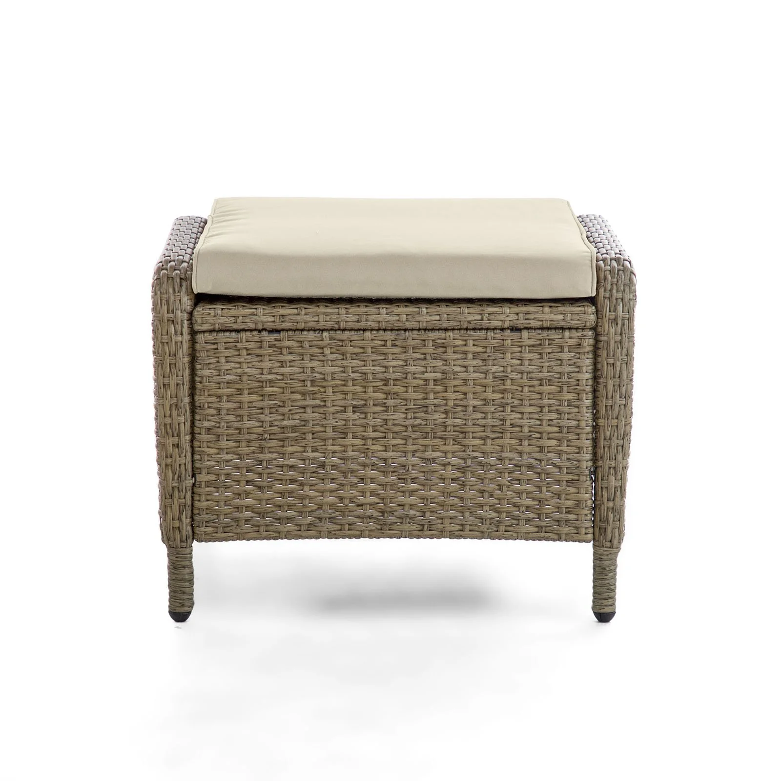 Mackay Ottoman (2/CTN), Beige/Natural Teak - Image 3