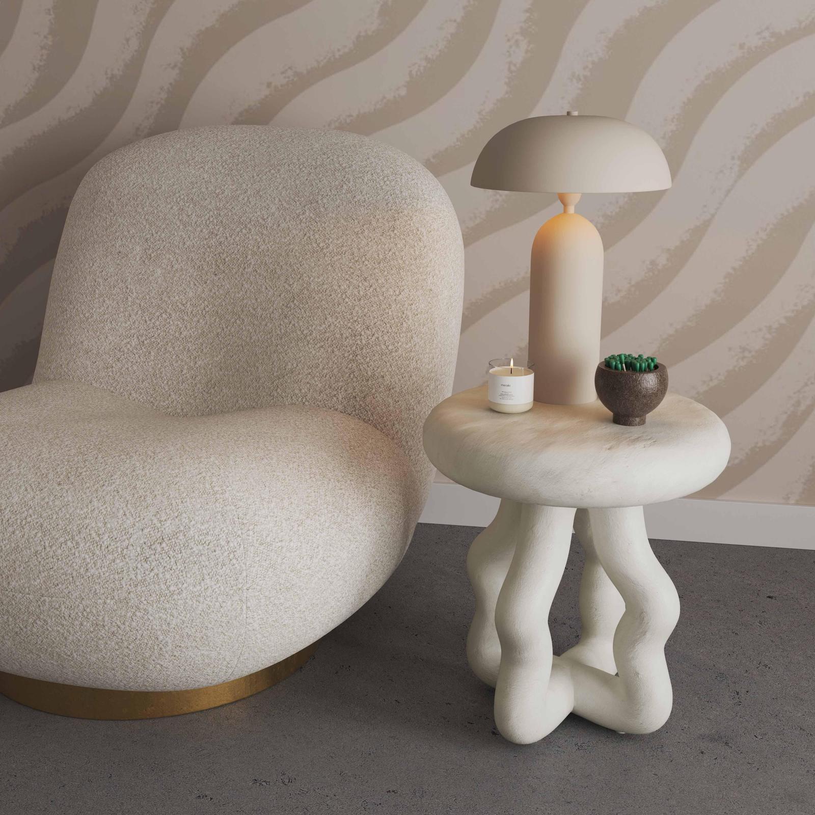 Maddie Cream Textured Side Table - Image 2