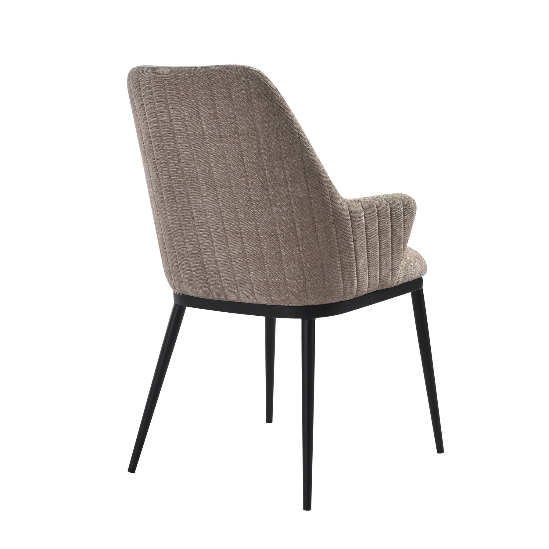 Mae Modern Almond Upholstered Dining Chair with Curved Back and Arms – Set of 2 - Image 4