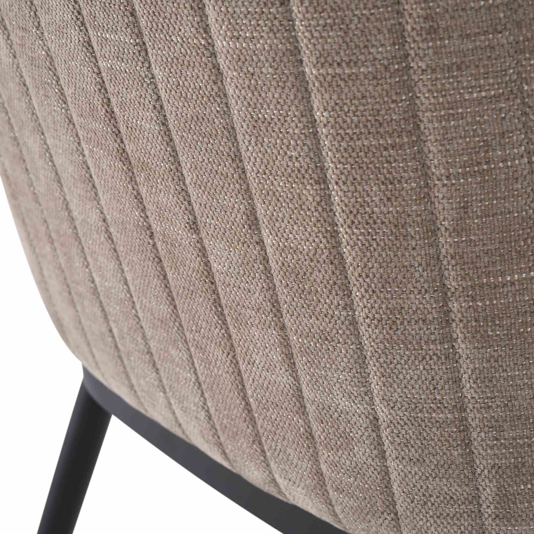 Mae Modern Curved Back Almond Upholstered Dining Chair - Set of 2 - Image 10