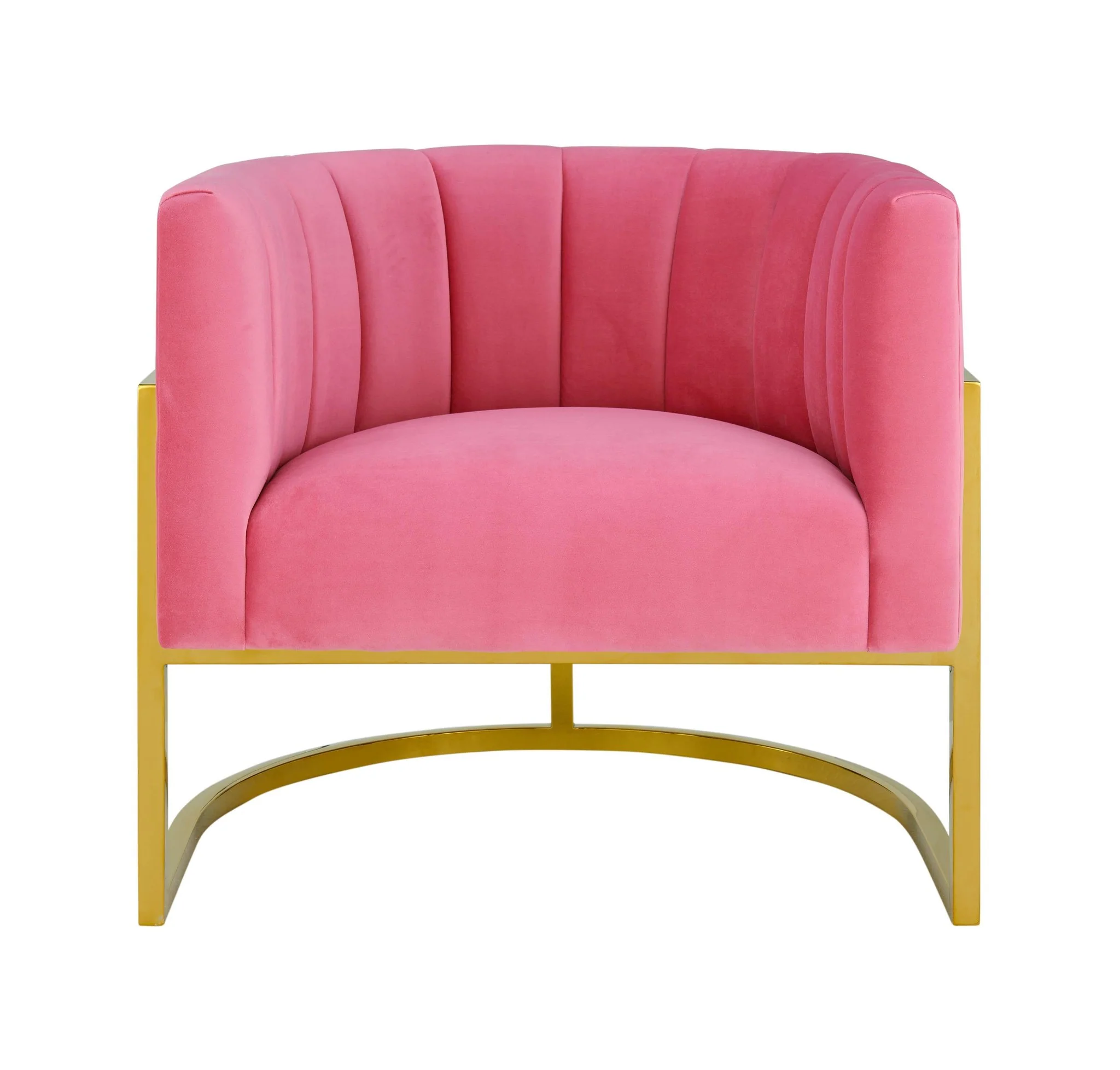 Magnolia Rose Pink Velvet Chair - Image 3