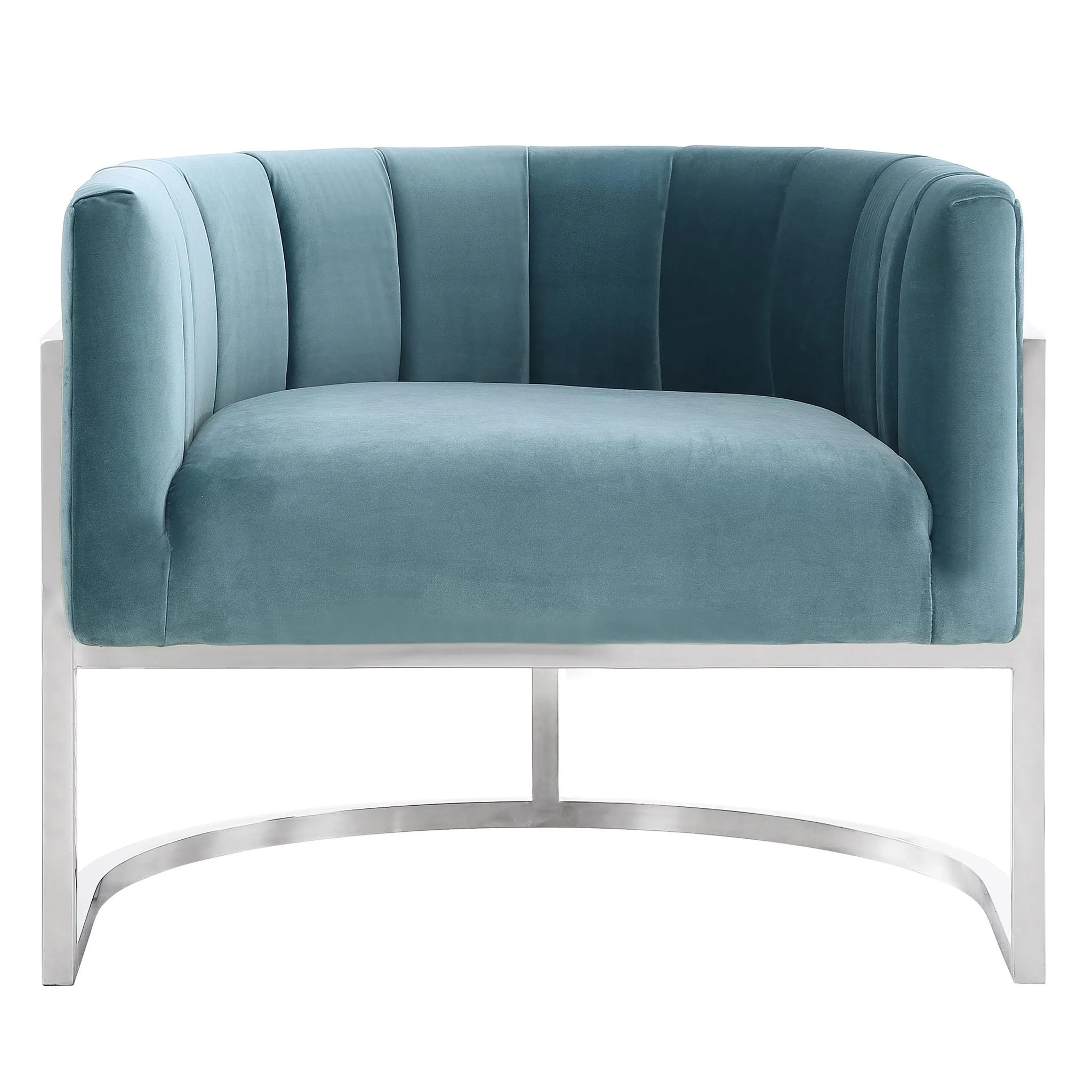 Magnolia Sea Blue Chair with Silver Base - Image 3