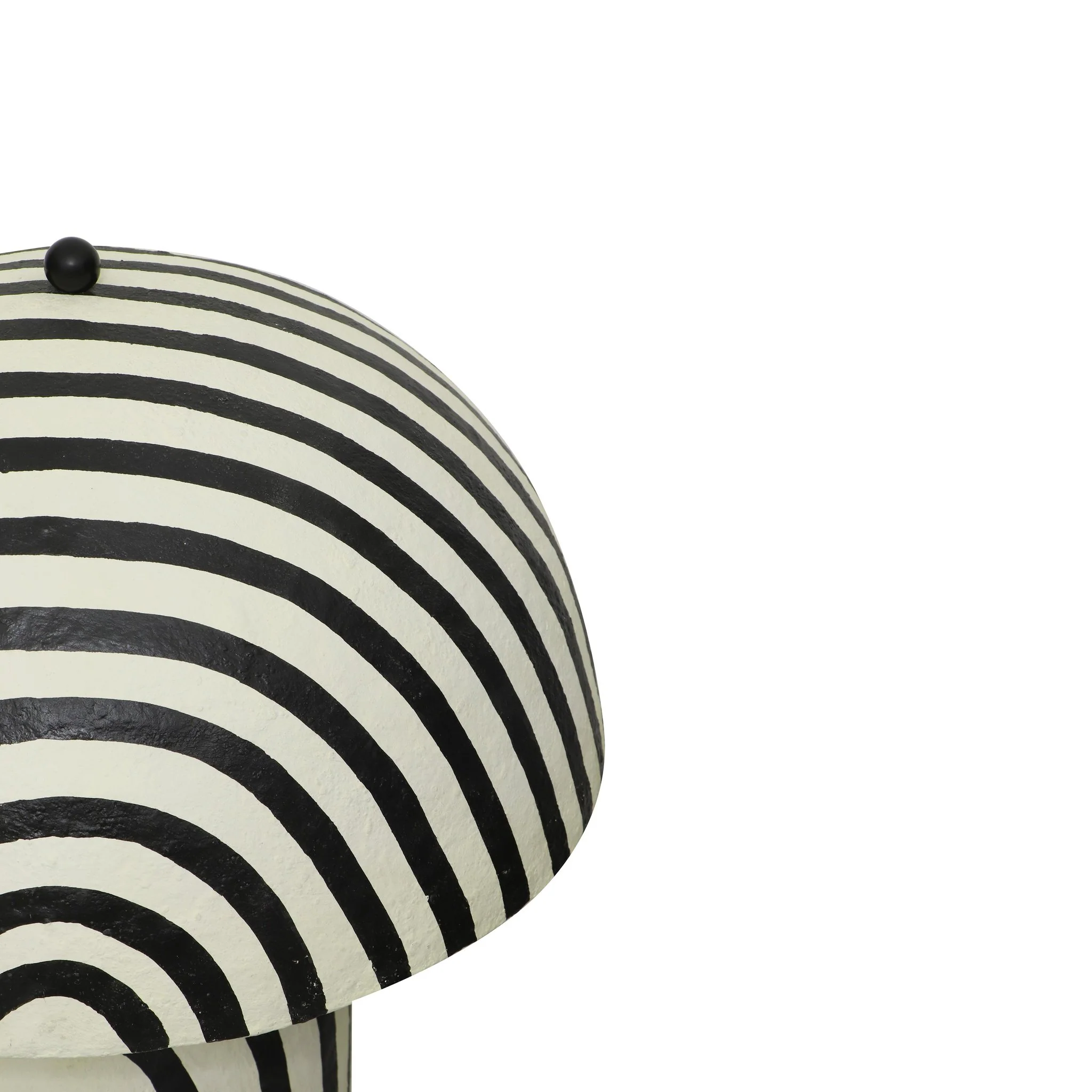 Maiori Black Striped Papier Mache Floor Lamp - Image 4