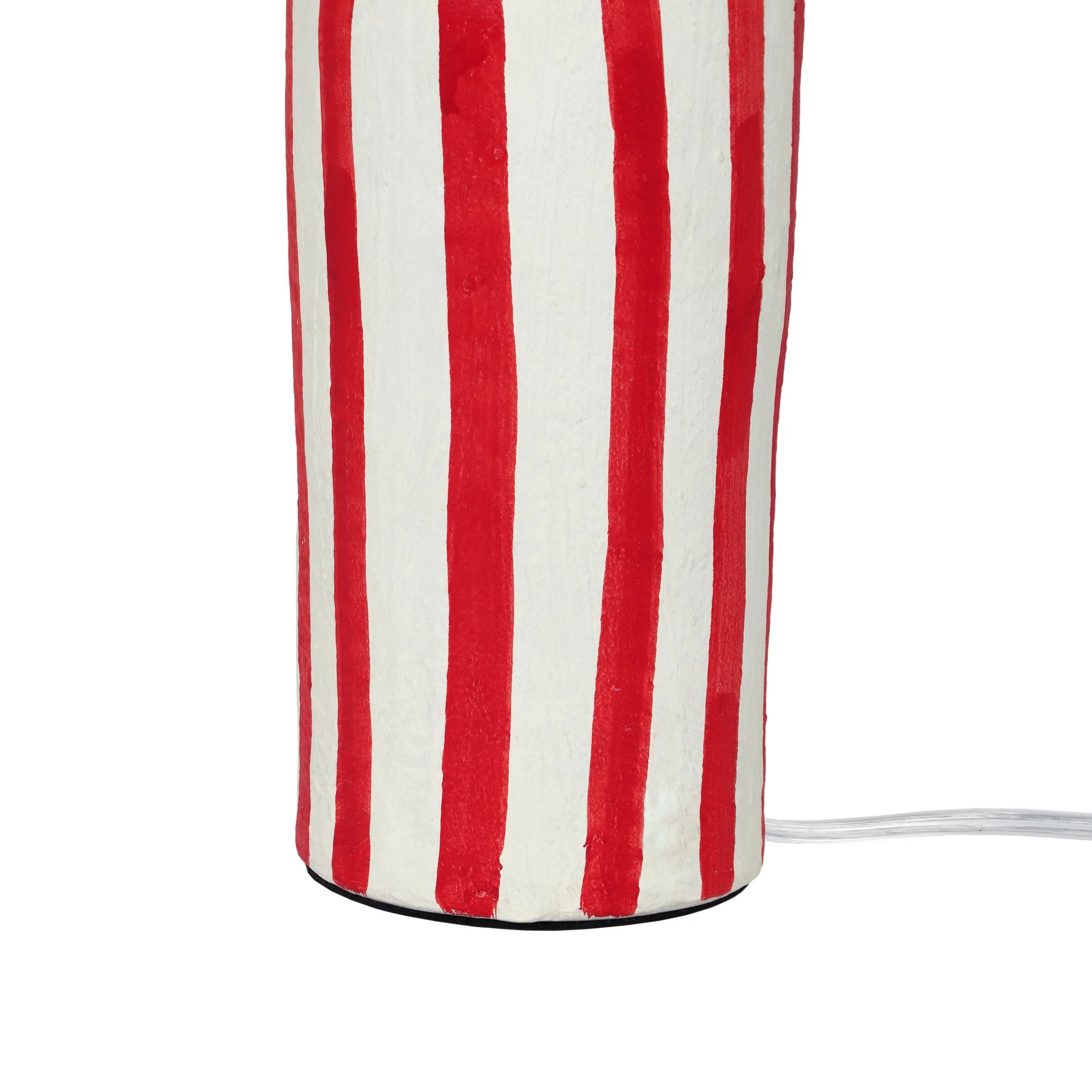 Maiori Red Striped Papier Mache Table Lamp - Image 5