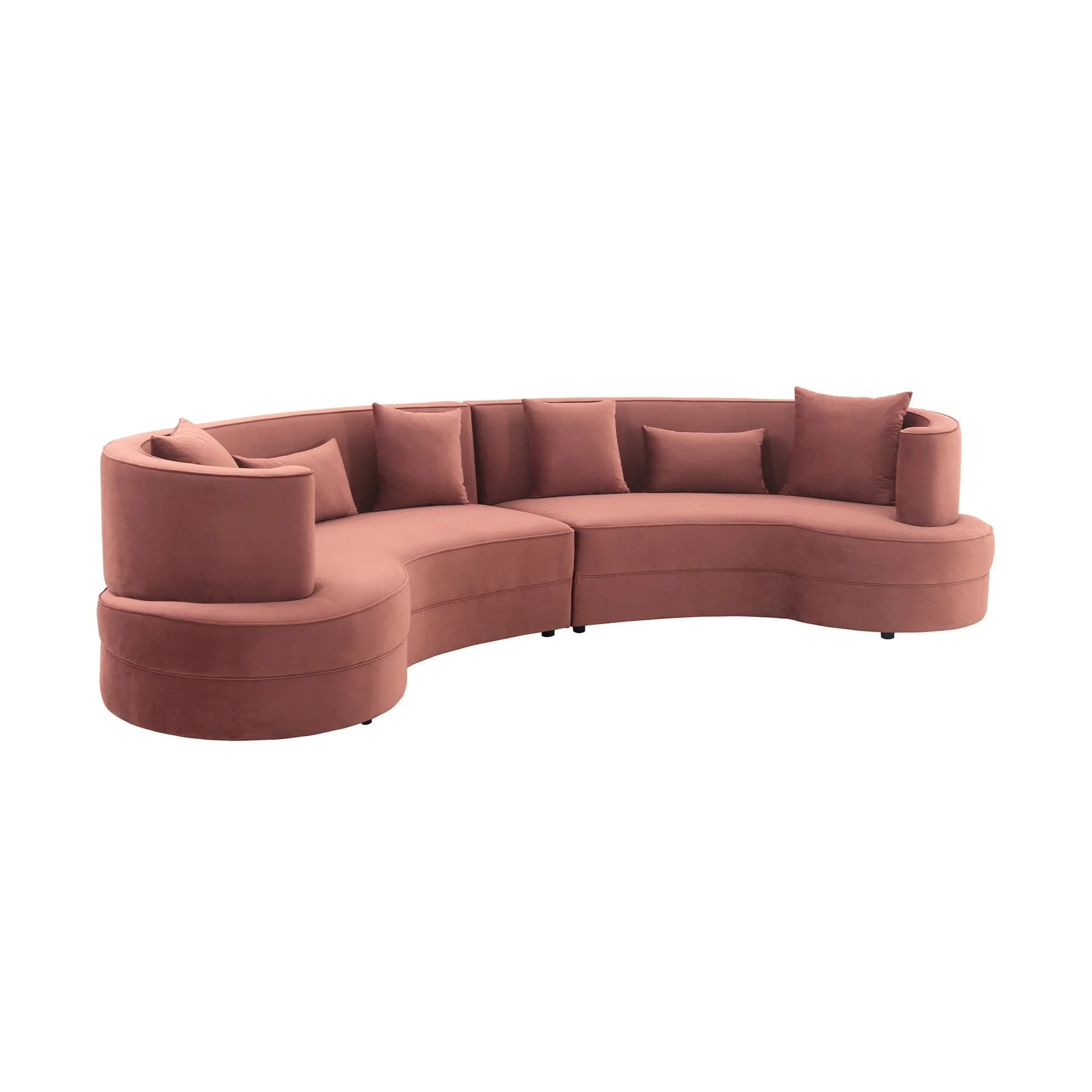 Majestic Blush Fabric Upholstered Sectional Sofa - Image 2
