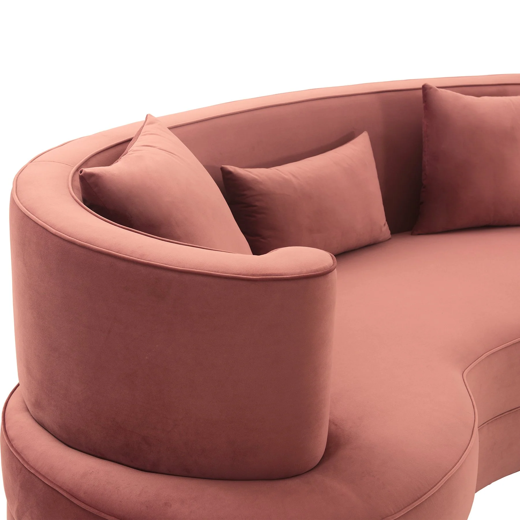 Majestic Blush Fabric Upholstered Sectional Sofa - Image 4