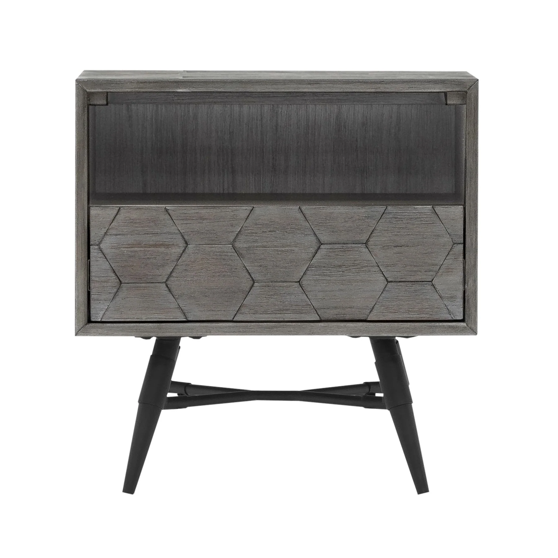 Makena 4 Piece Queen Bedroom Set in Gray Acacia Wood - Image 6