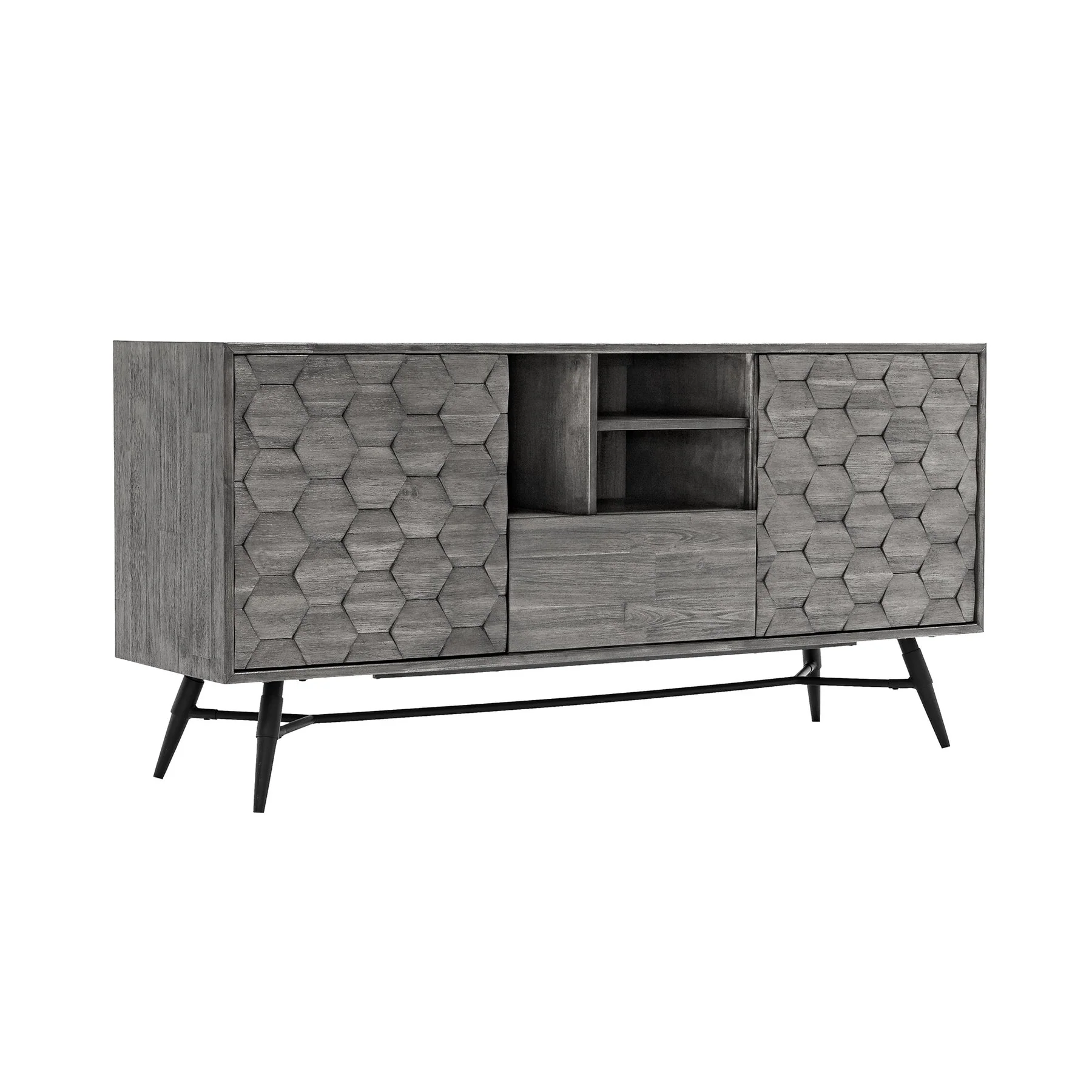 Makena Sideboard Buffet in Gray Acacia Wood - Image 2