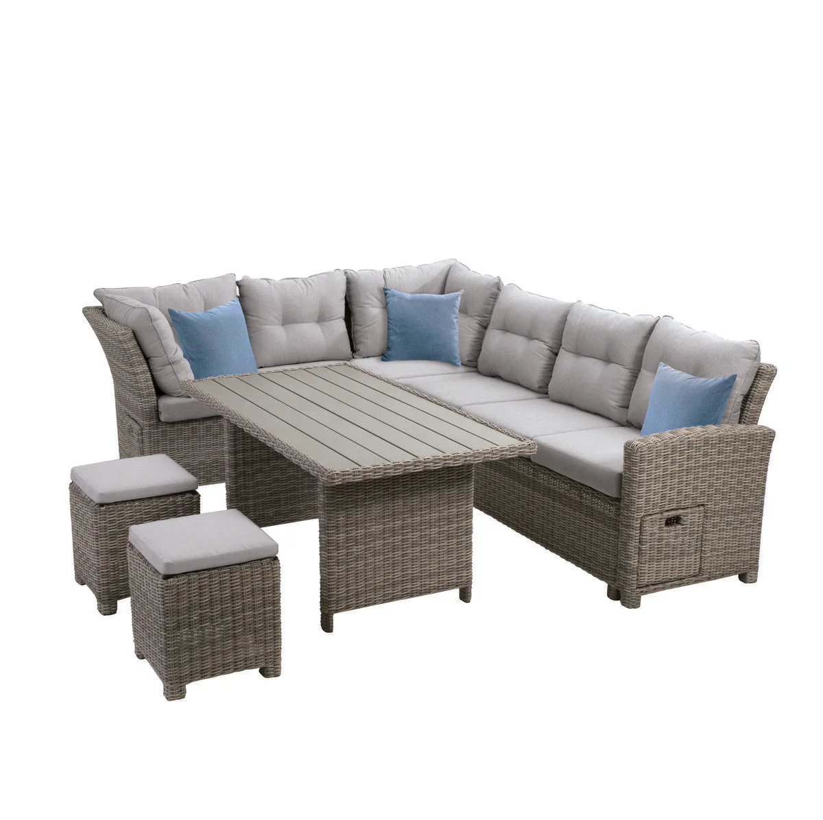 Malia 6 Pc. Patio Dining Set w/ Bench - Image 4