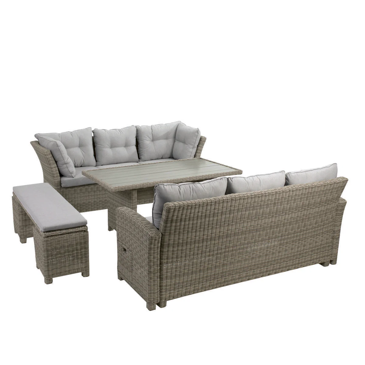 Malia Patio Dining Table, Gray - Image 5