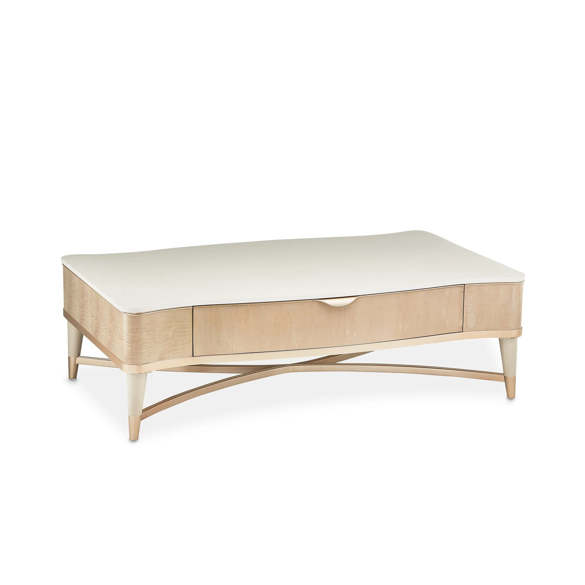 Malibu Crest Rectangular Cocktail Table - Blush - Image 15