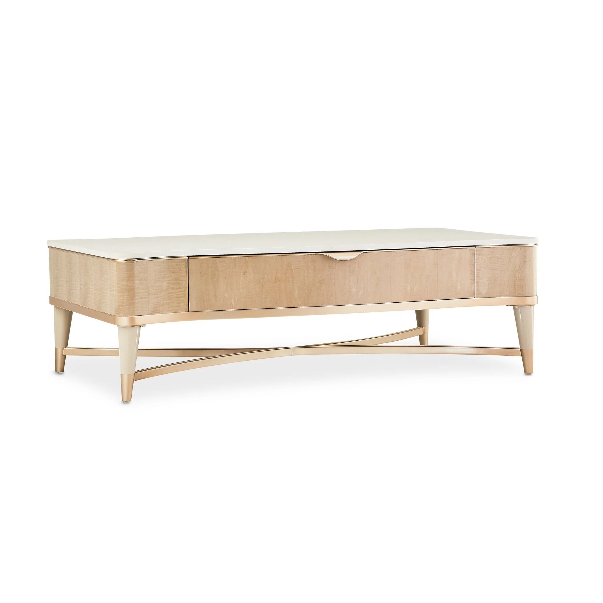 Malibu Crest Rectangular Cocktail Table - Blush - Image 4