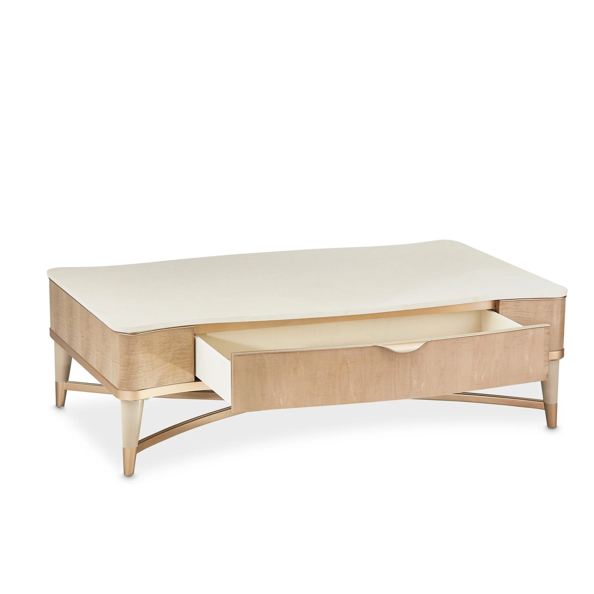 Malibu Crest Rectangular Cocktail Table - Blush - Image 7