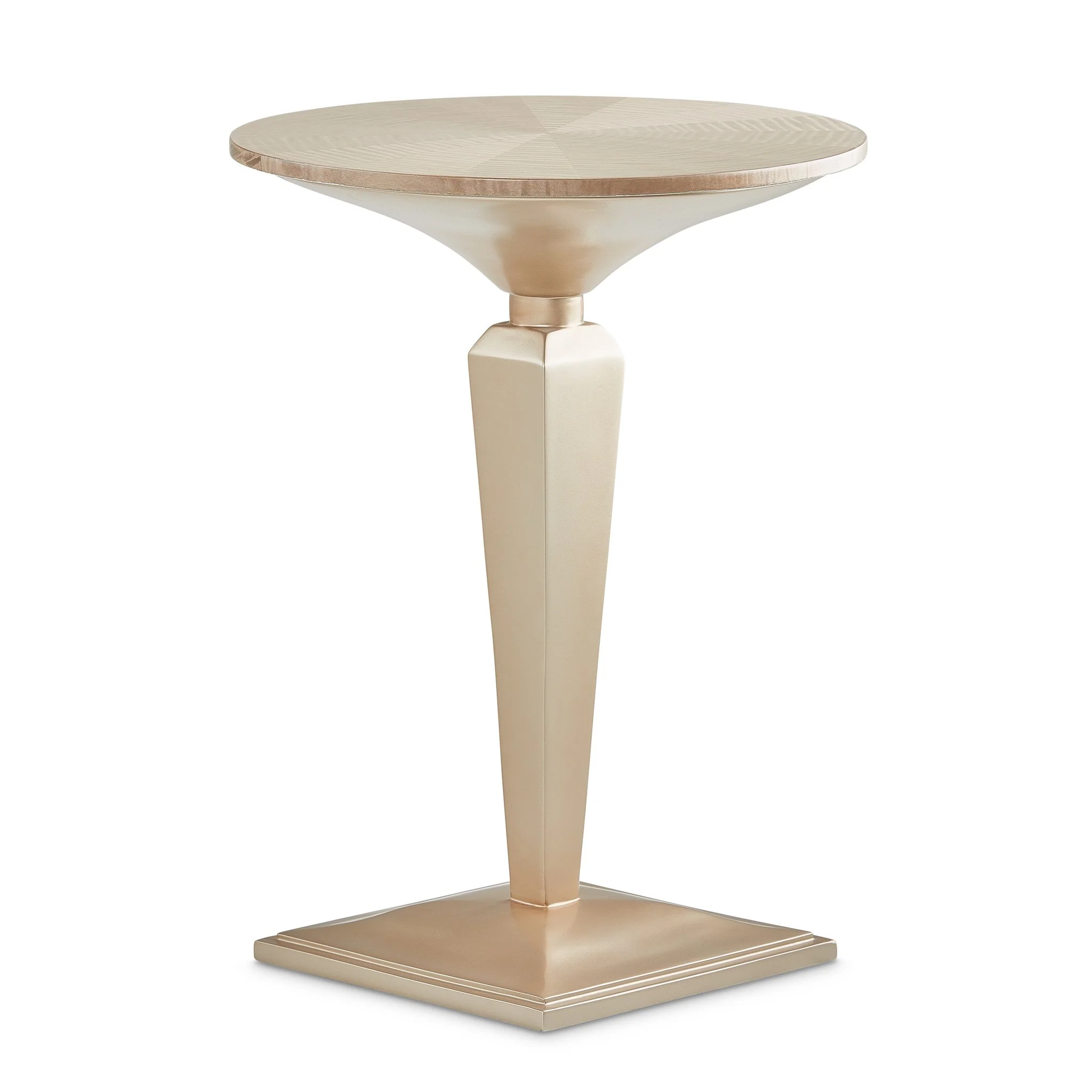 Malibu Crest Round Pedestal Tea Table - Chardonnay - Image 11