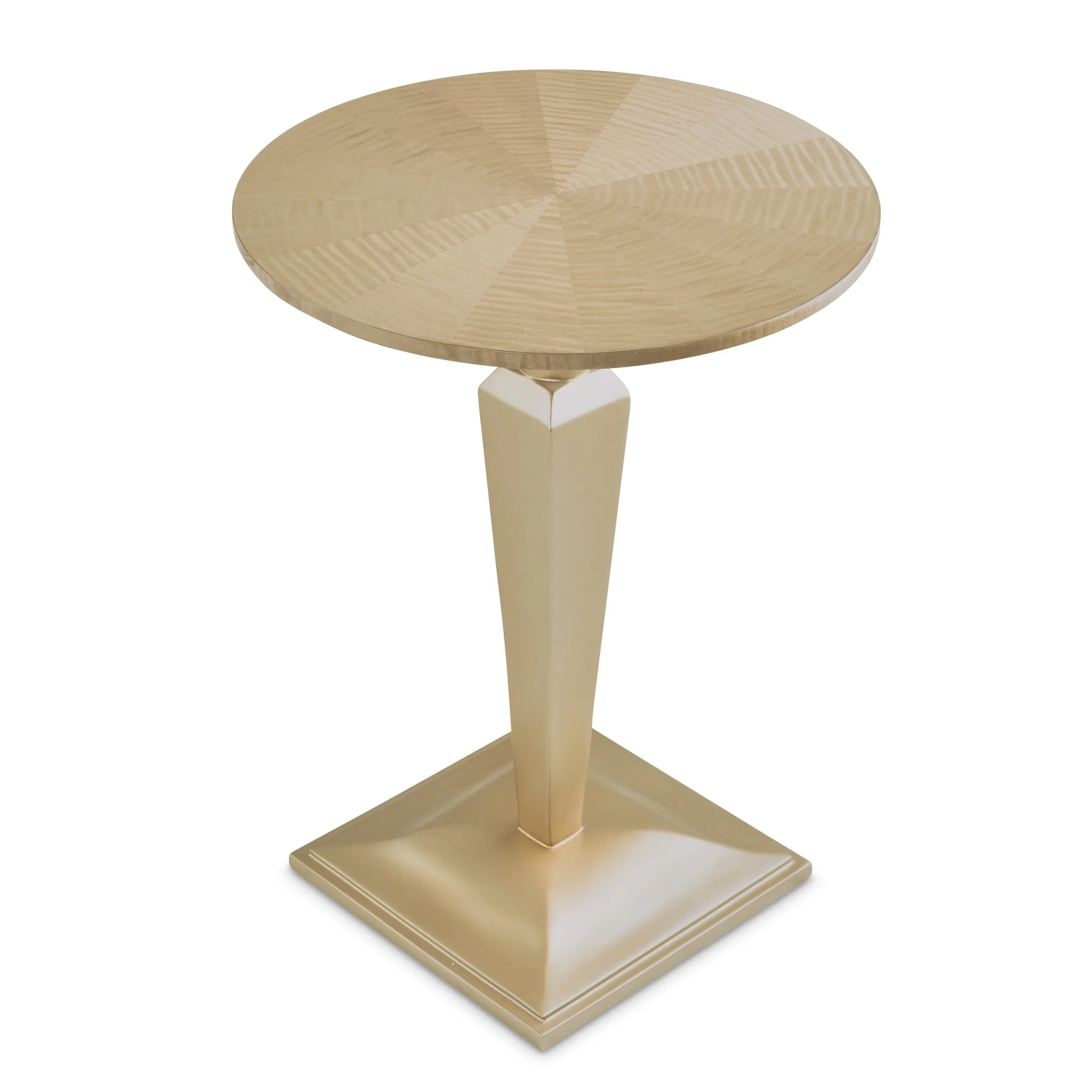 Malibu Crest Round Pedestal Tea Table - Chardonnay - Image 3