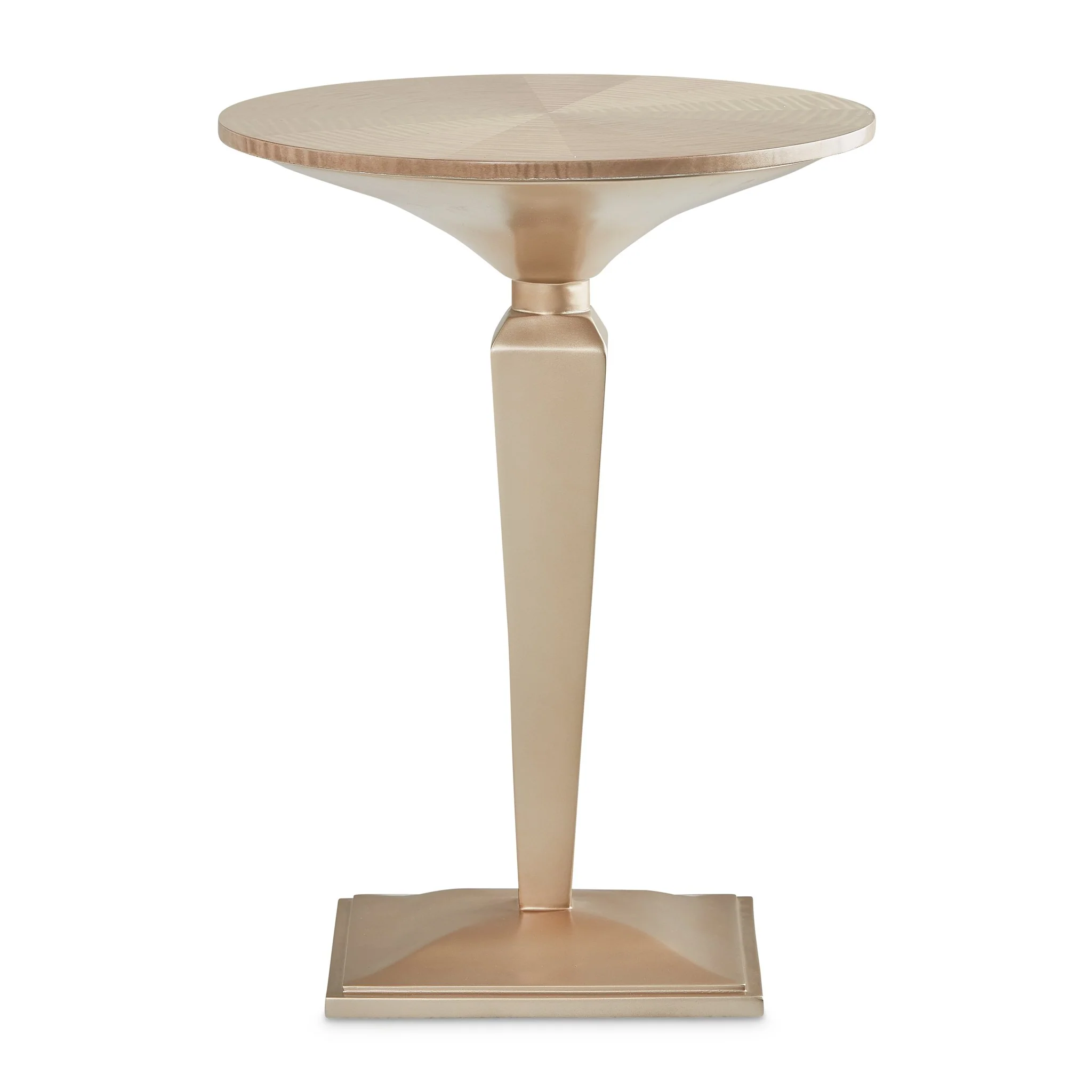 Malibu Crest Round Pedestal Tea Table - Chardonnay - Image 8