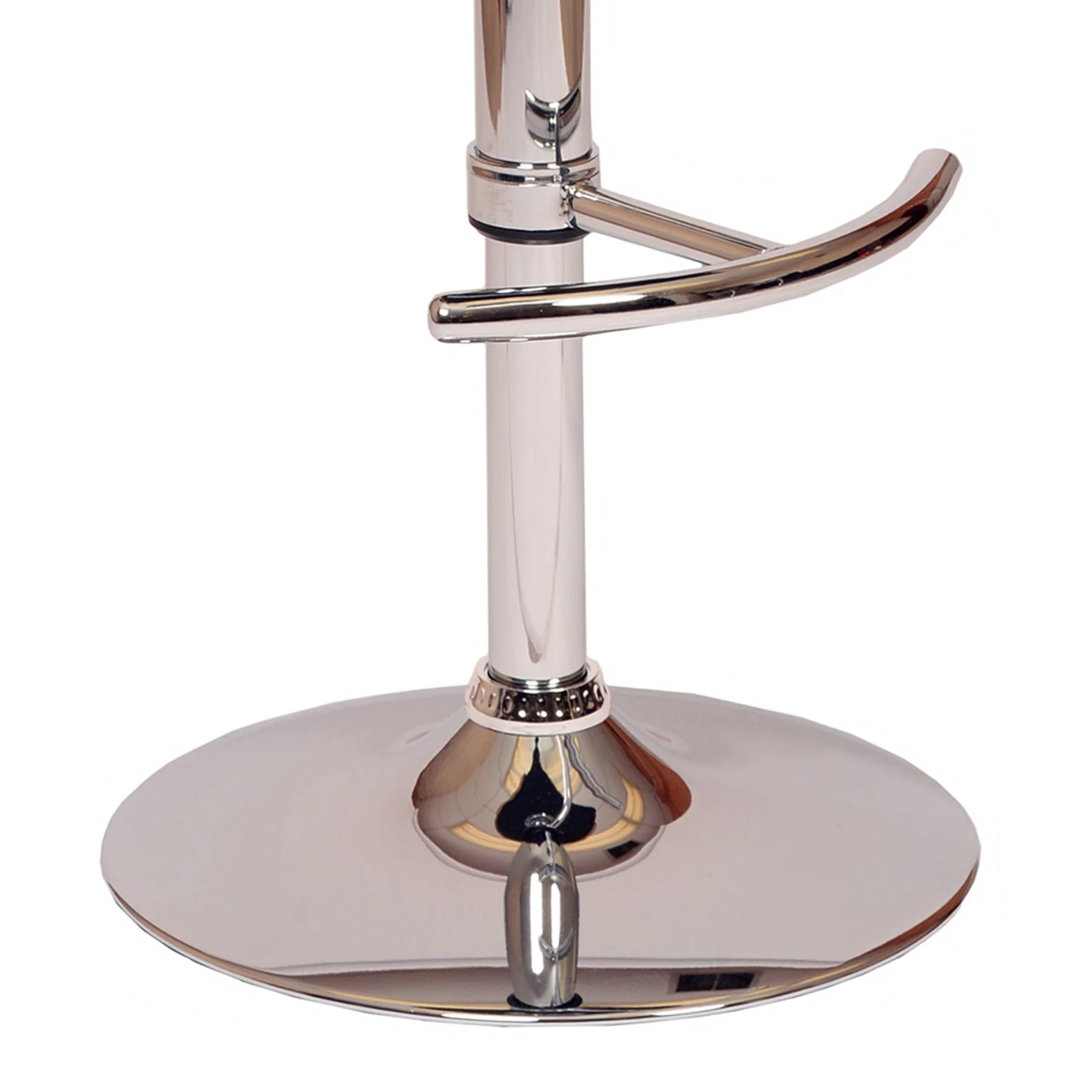Malibu Swivel Barstool In Black PU/ Walnut Veneer and Chrome Base - Image 3