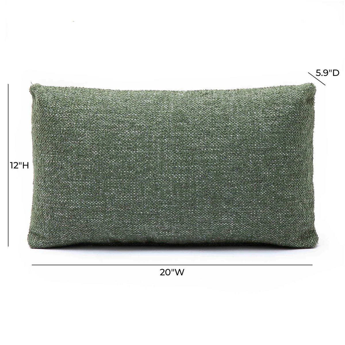 Malolo Green Basketweave 20 x 12 inch Rectangular Vegan-Down Pillow - Image 16