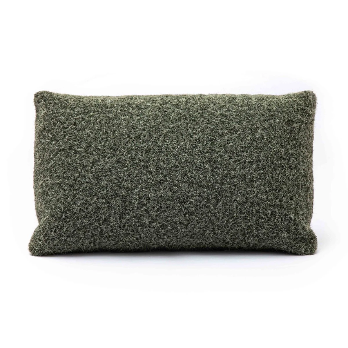 Malolo Green Long Mohair 20 x 12 inch Rectangular Vegan-Down Pillow - Image 2