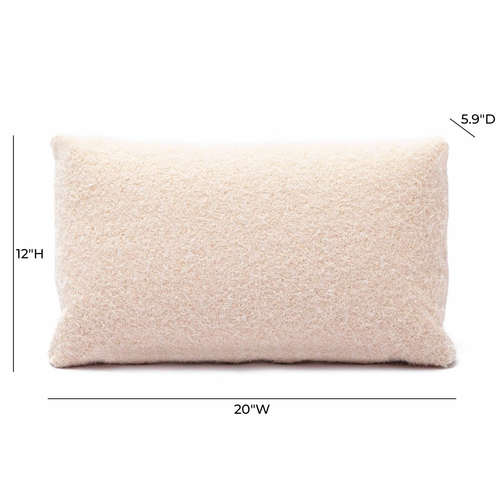 Malolo Rose-Tan Long Mohair 20 x 12 inch Rectangular Vegan-Down Pillow - Image 16