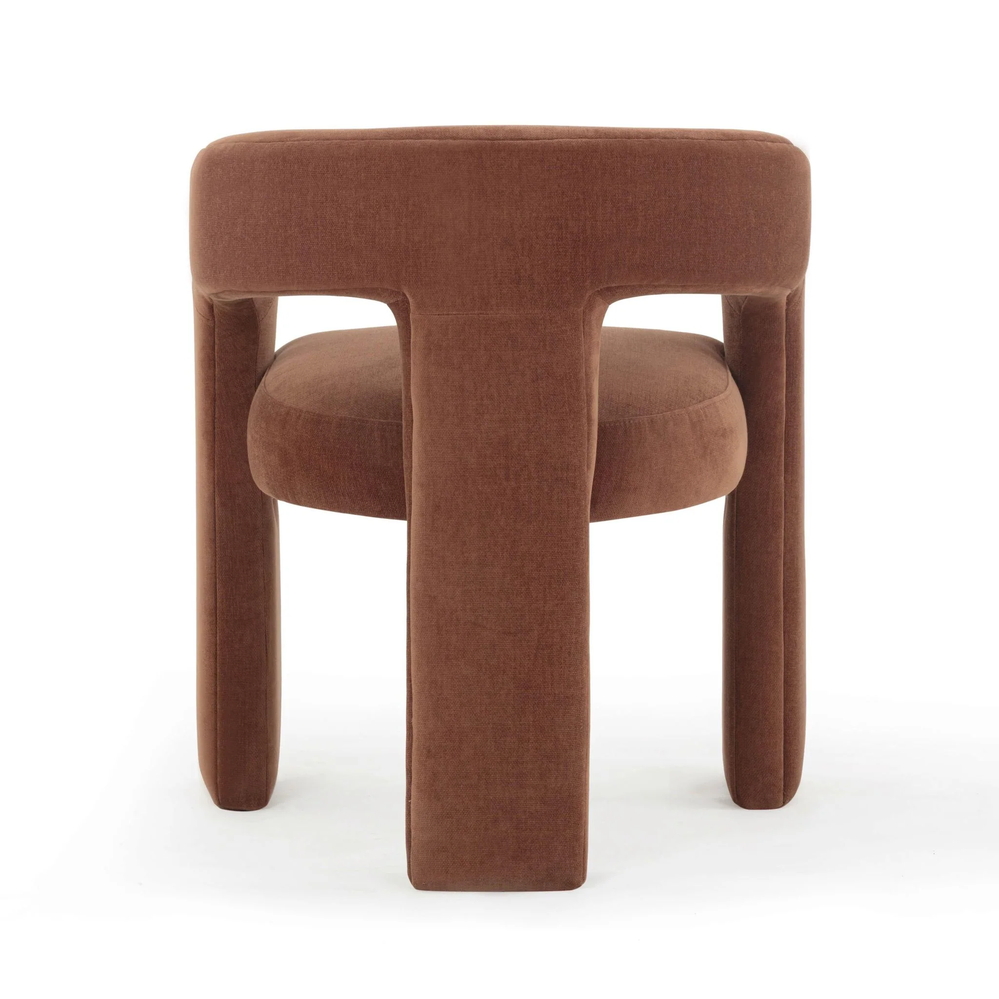 Malone Rust Red Performance Chenille Dining Chair - Image 4