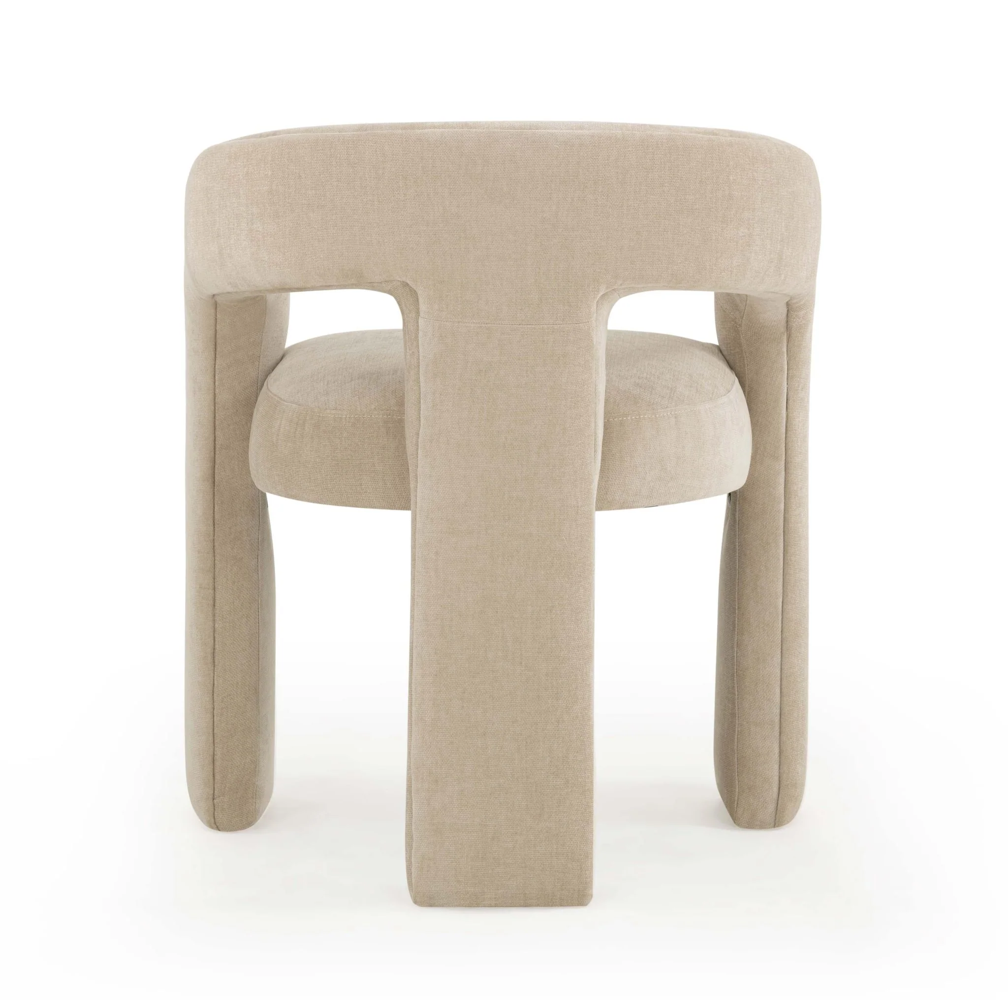 Malone Taupe Performance Chenille Dining Chair - Image 4