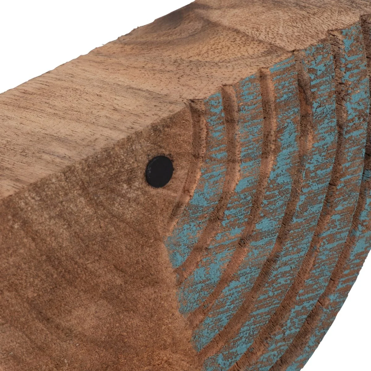Mango Wood 10", Fish Log, Brown/blue - Image 5