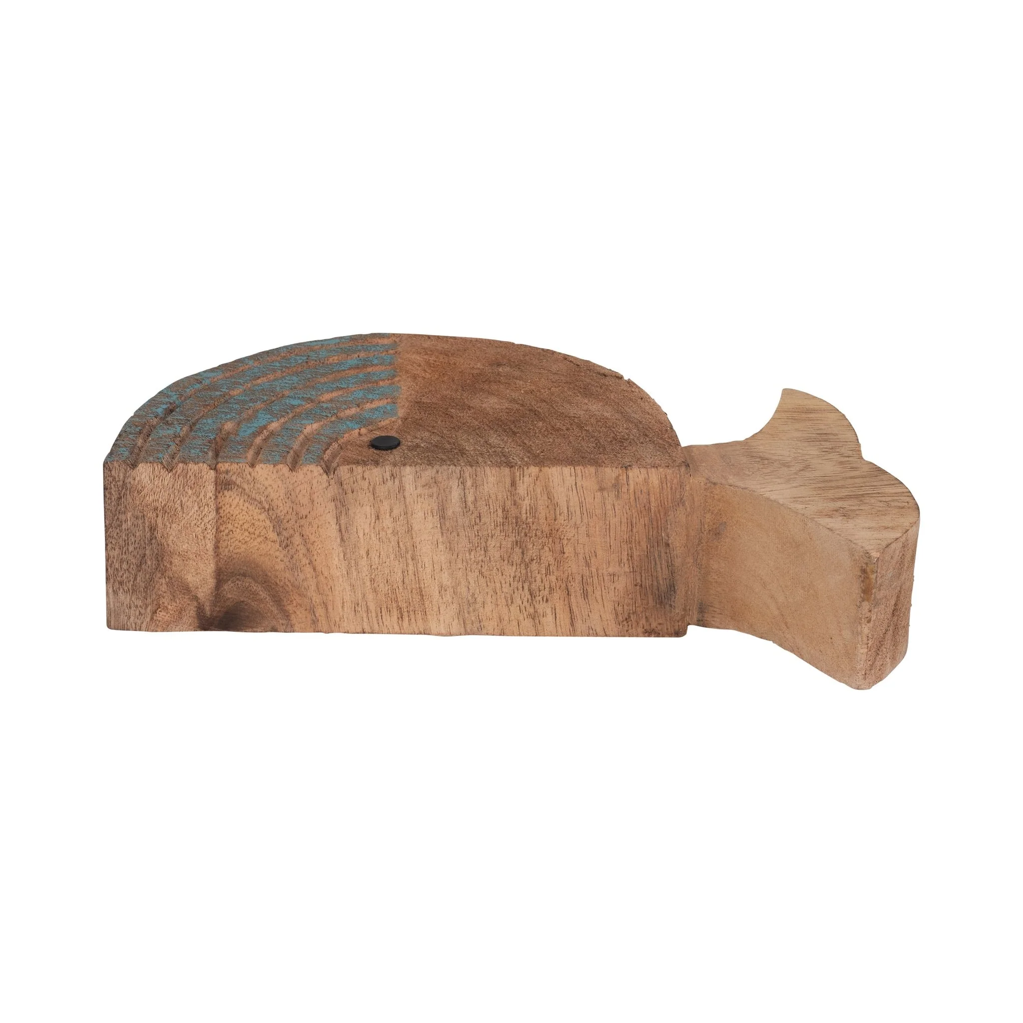 Mango Wood 10", Fish Log, Brown/blue - Image 6