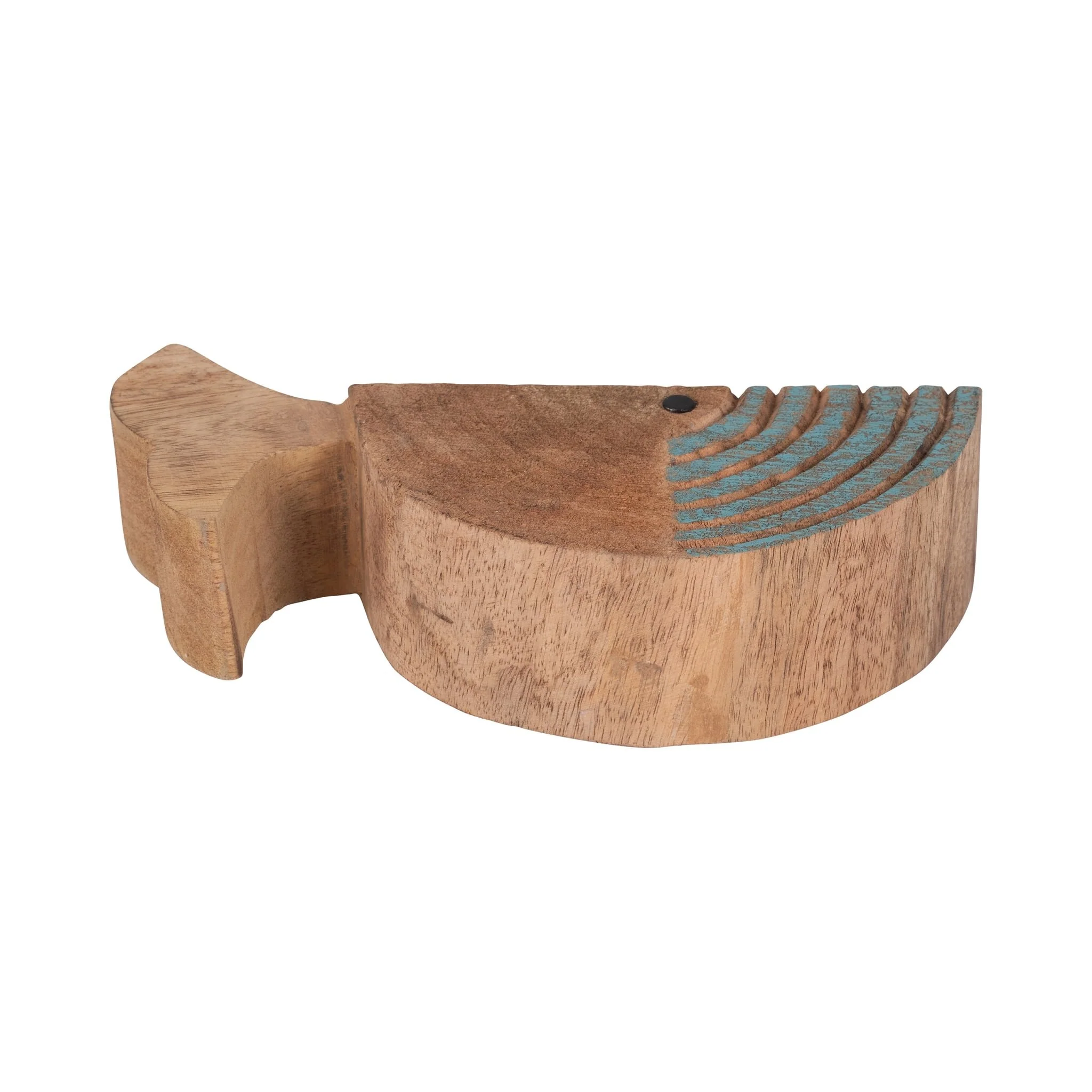 Mango Wood 10", Fish Log, Brown/blue - Image 7