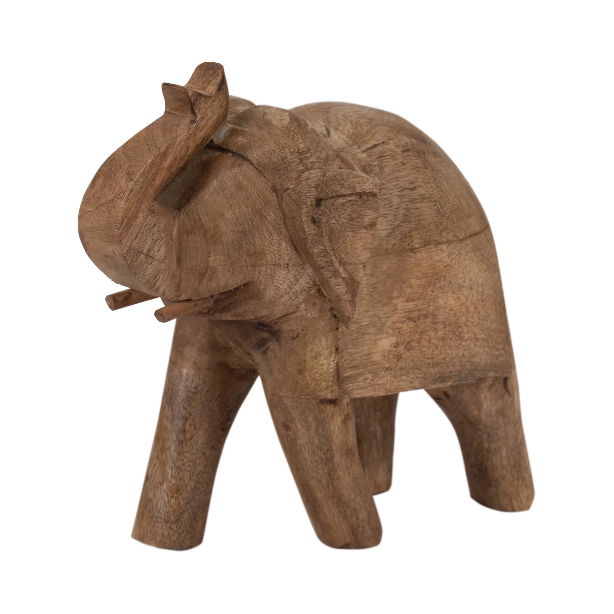 Mango Wood, 8" Elephant, Brown - Image 2