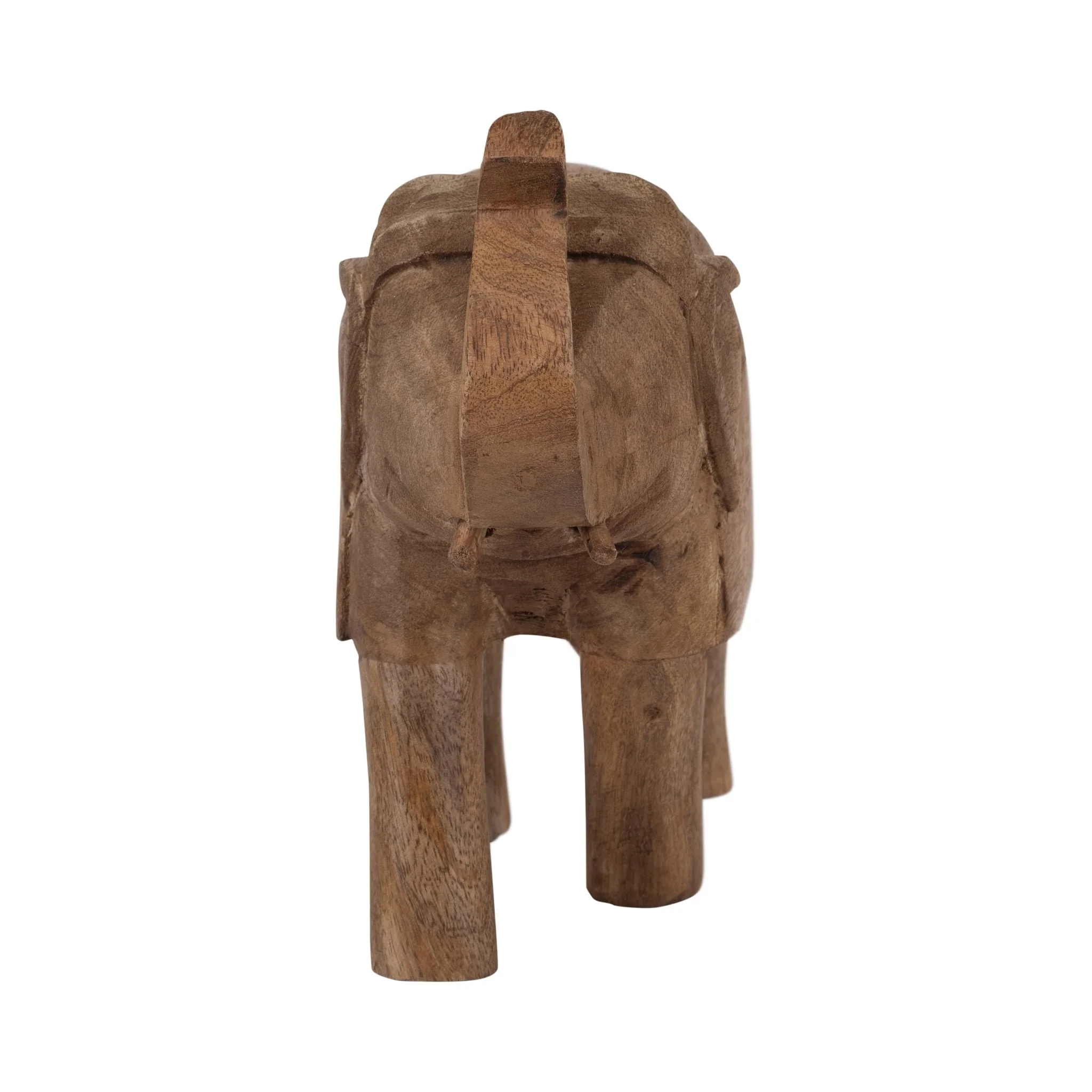 Mango Wood, 8" Elephant, Brown - Image 3