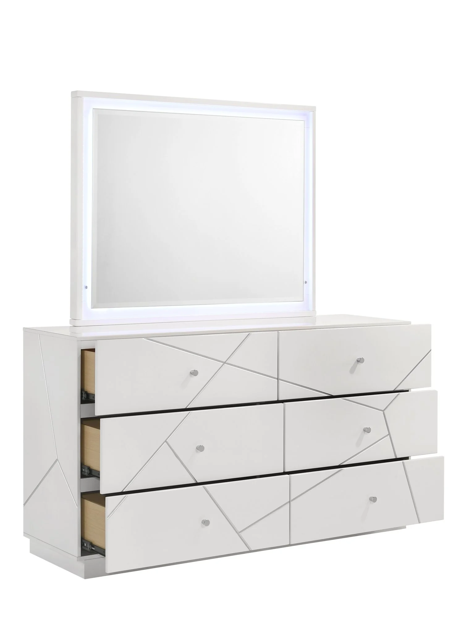 Manhattan Queen 4PC Bedroom Set White - Image 7